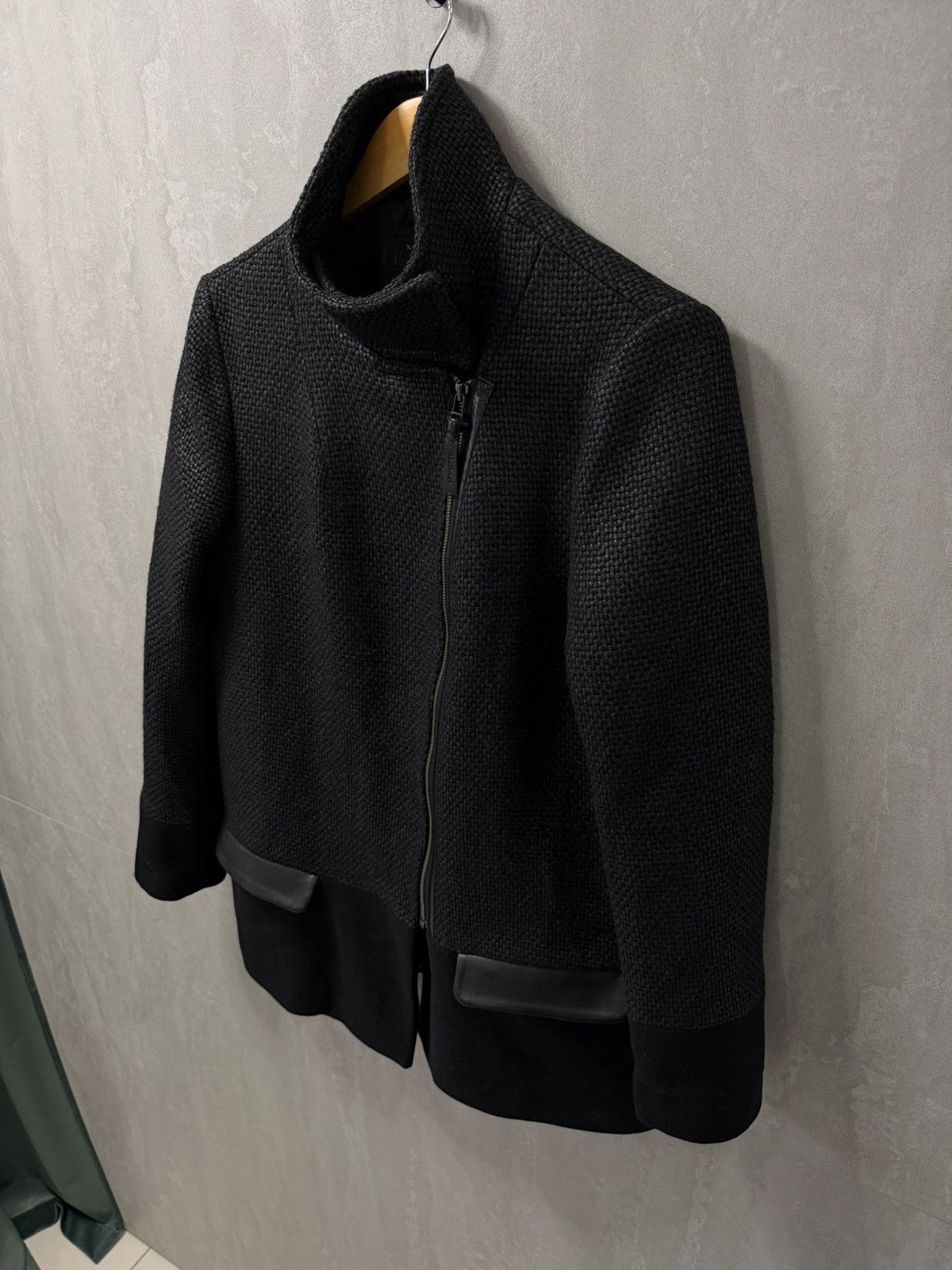 Mackage Mackage Black cashemere wool leather Coat jacket Modern Size M / US 6-8 / IT 42-44 - 3 Thumbnail