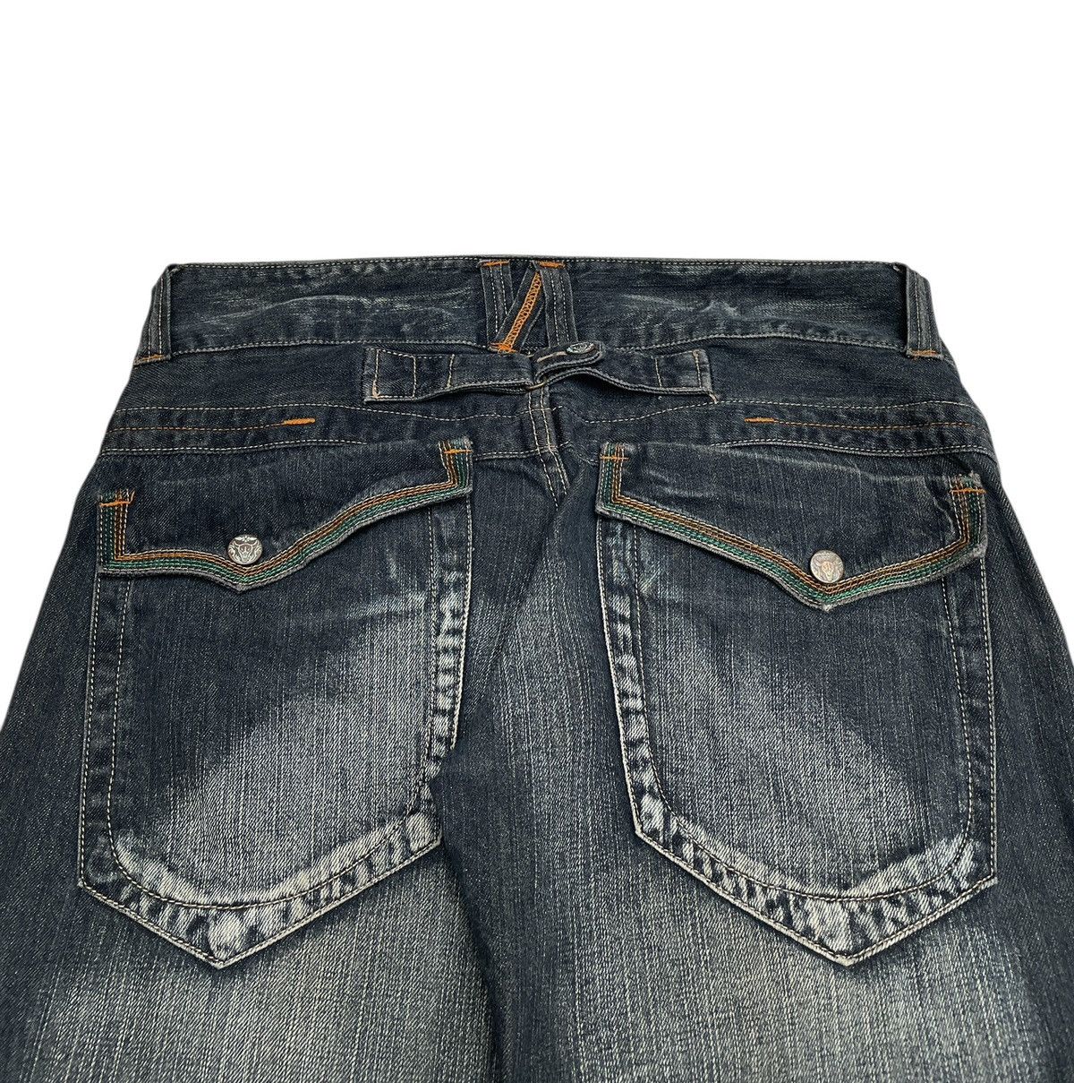 If Six Was Nine Rare Design Vintage Brand Root Three Baggy Jeans 2000s Size US 36 / EU 52 - 4 Thumbnail