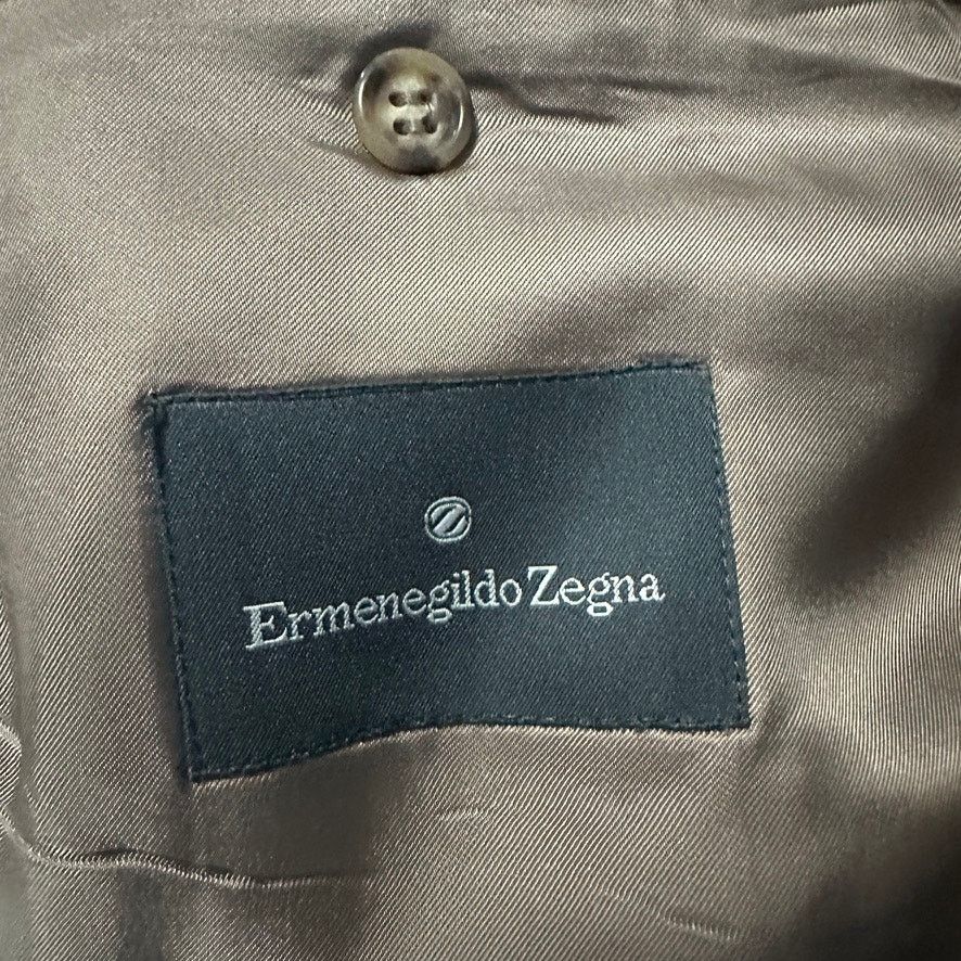 Ermenegildo Zegna Ermenegildo Zegna brown tweed cashmere three button blazer Size 46R - 5 Thumbnail