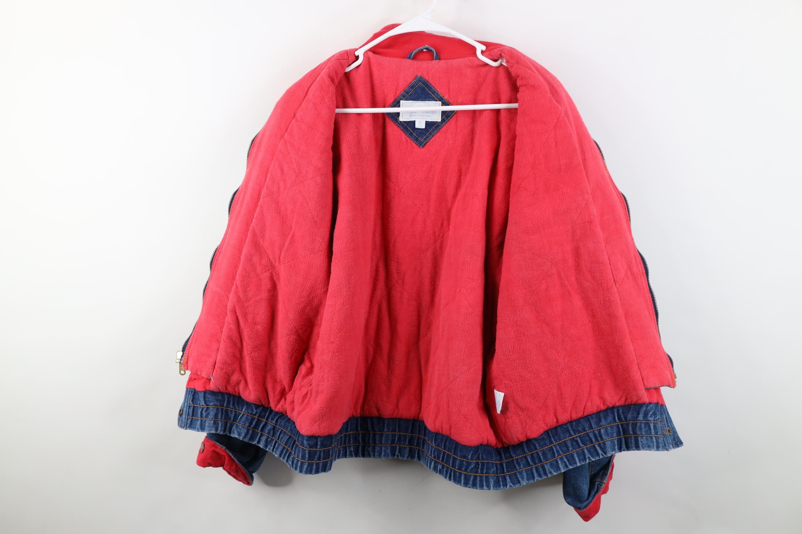 Vintage Vintage 80s 90s Streetwear Quilted Denim Jean Bomber Jacket Size M / US 6-8 / IT 42-44 - 10 Thumbnail