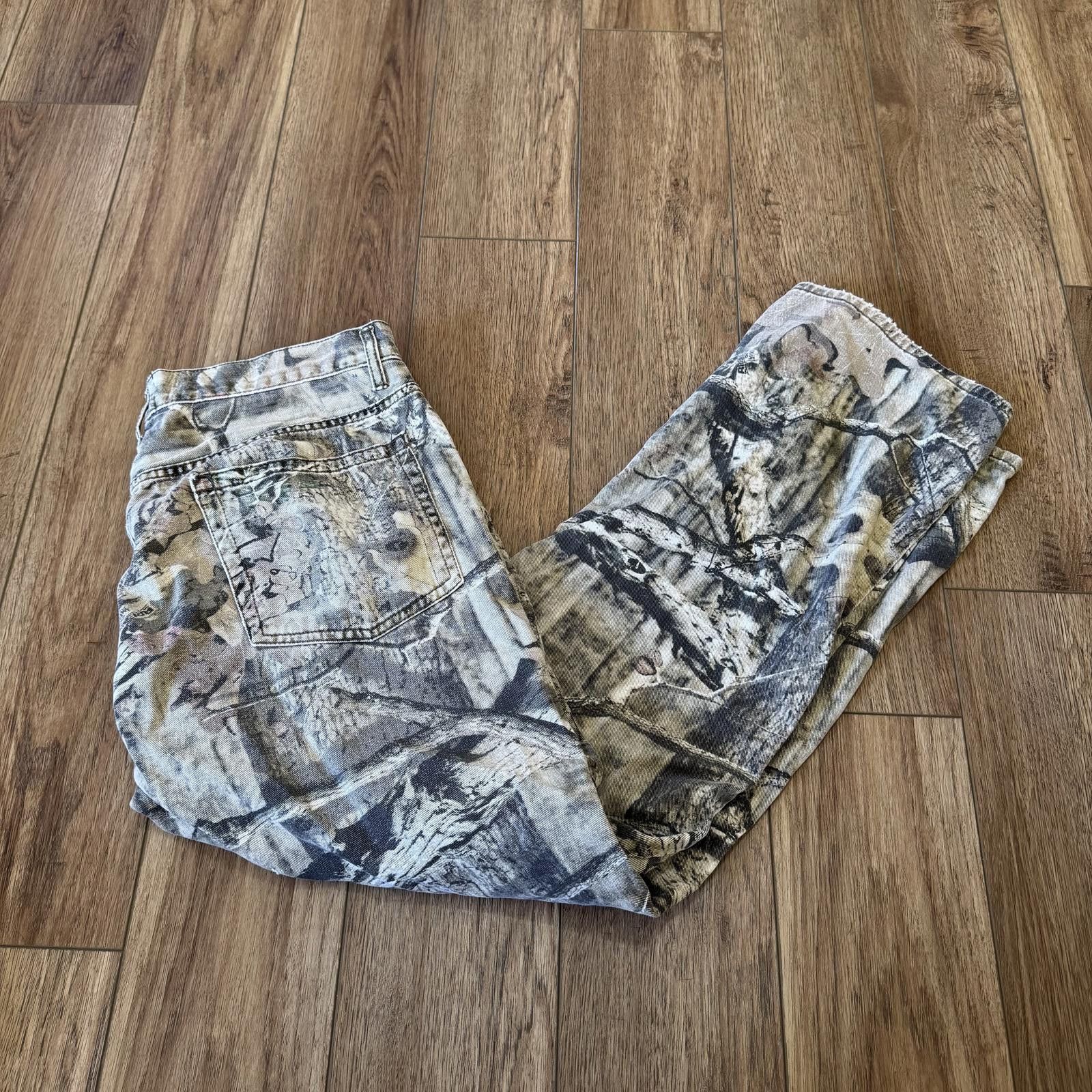 Mossy Oaks Vintage Y2K Mossy Oak Camo Jeans 38x32 Size US 38 / EU 54 - 1 Thumbnail