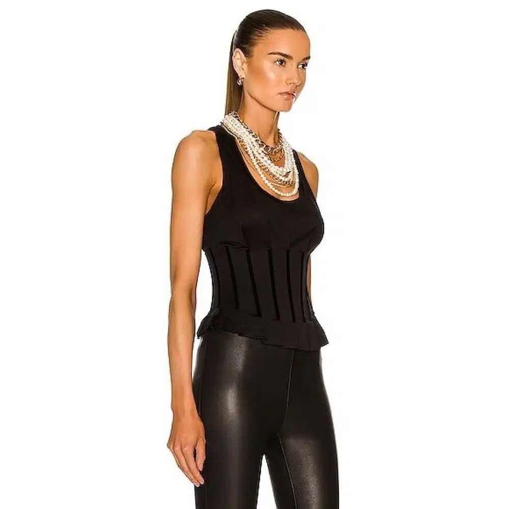 Tom Ford o1loc1c0625 TSJ493 Cut & Sewn Top in Black Size M / US 6-8 / IT 42-44 - 2 Thumbnail