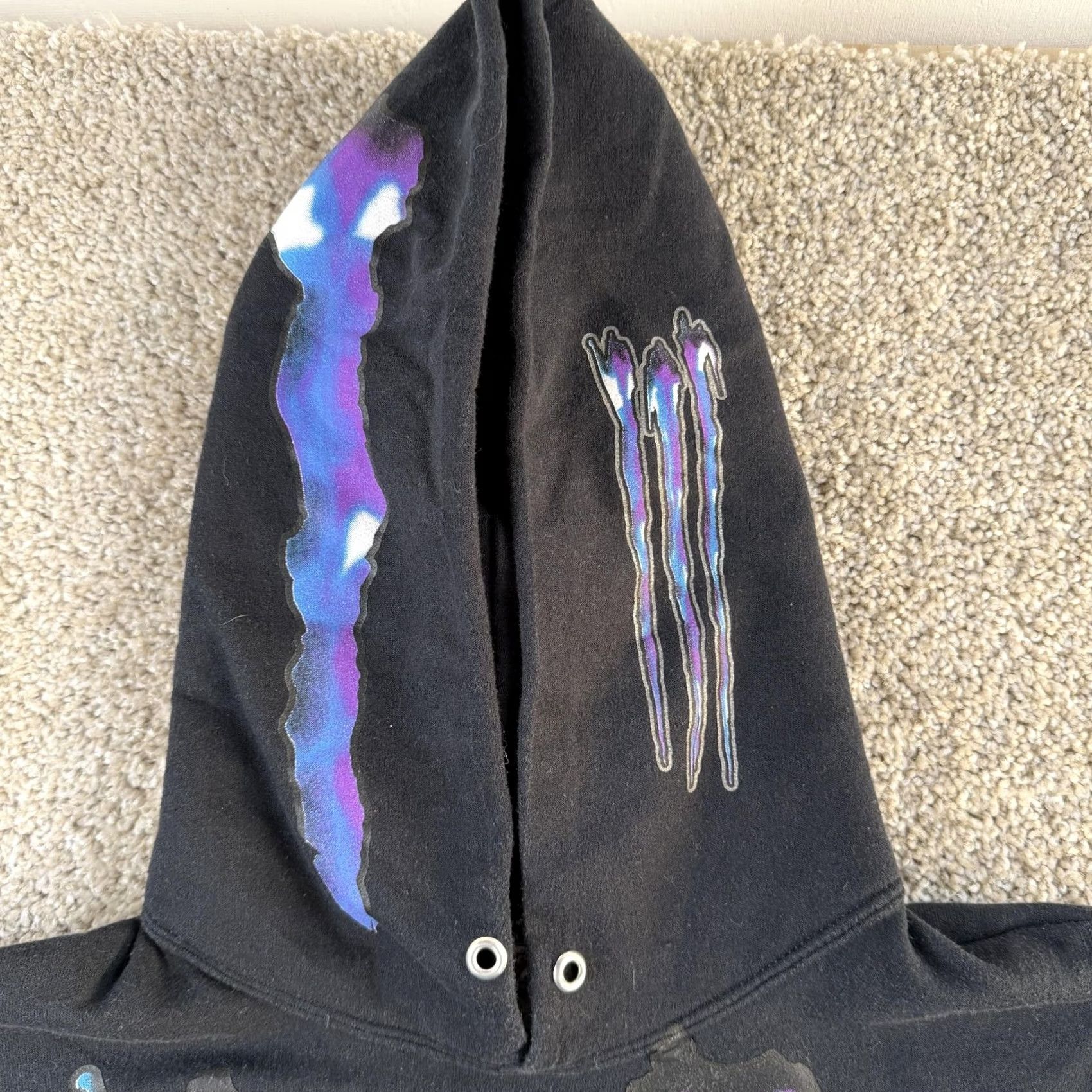 Jerzees Y2K Jerzees Hoodie Mens Large Black Fleece Sweatshirt Ocean City Maryland Size US L / EU 52-54 / 3 - 3 Thumbnail