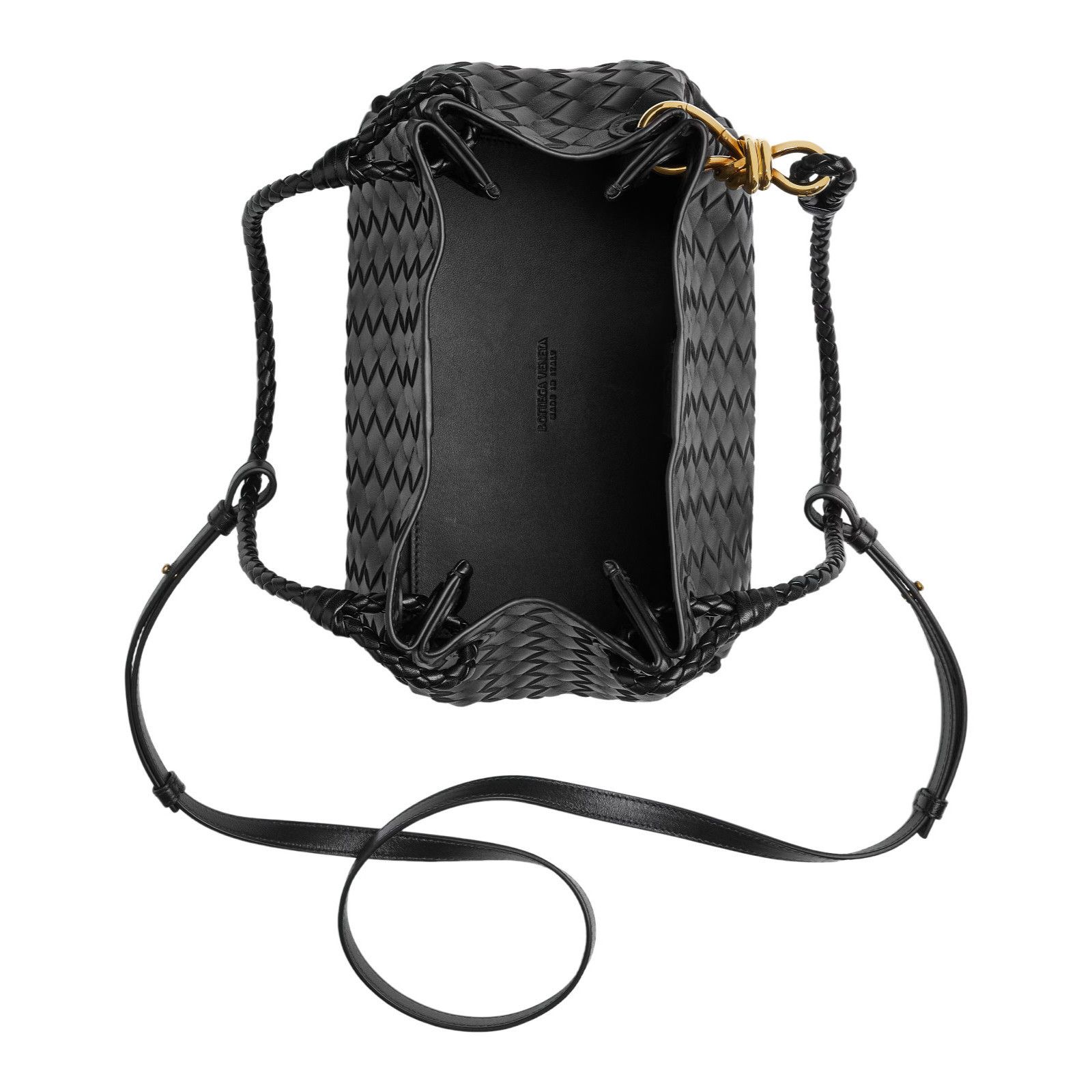 Bottega Veneta BOTTEGA VENETA Parachute Medium $5400 Black Leather Shoulder Size ONE SIZE - 2 Thumbnail