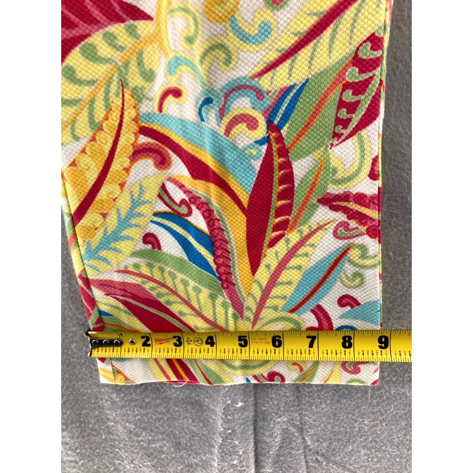Tommy Hilfiger Tommy Hilfiger Pants 6 Flat Front Floral Print Womens Size 28" / US 6 / IT 42 - 6 Thumbnail