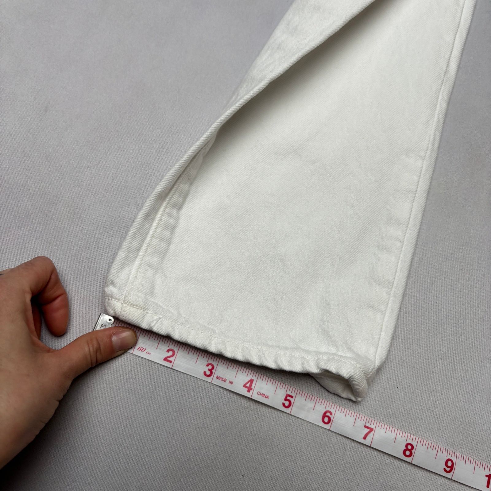 Sid Mashburn $185 Sid Mashburn Slim Straight Jeans 32x34 White Denim Size US 32 / EU 48 - 9 Thumbnail