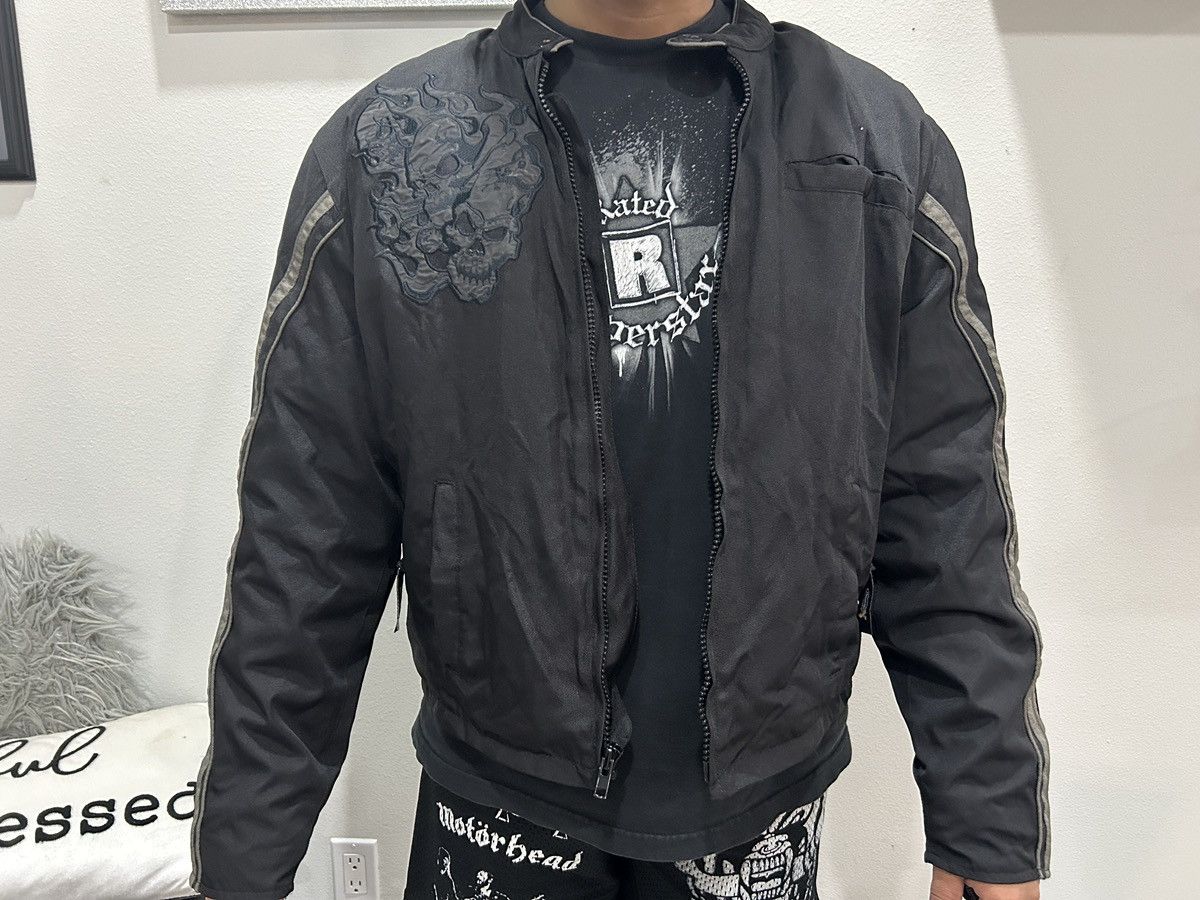 Xelement Y2K Grunge Reflective Skulls Motorcycle Xelement Jacket Size US XL / EU 56 / 4 - 8 Thumbnail