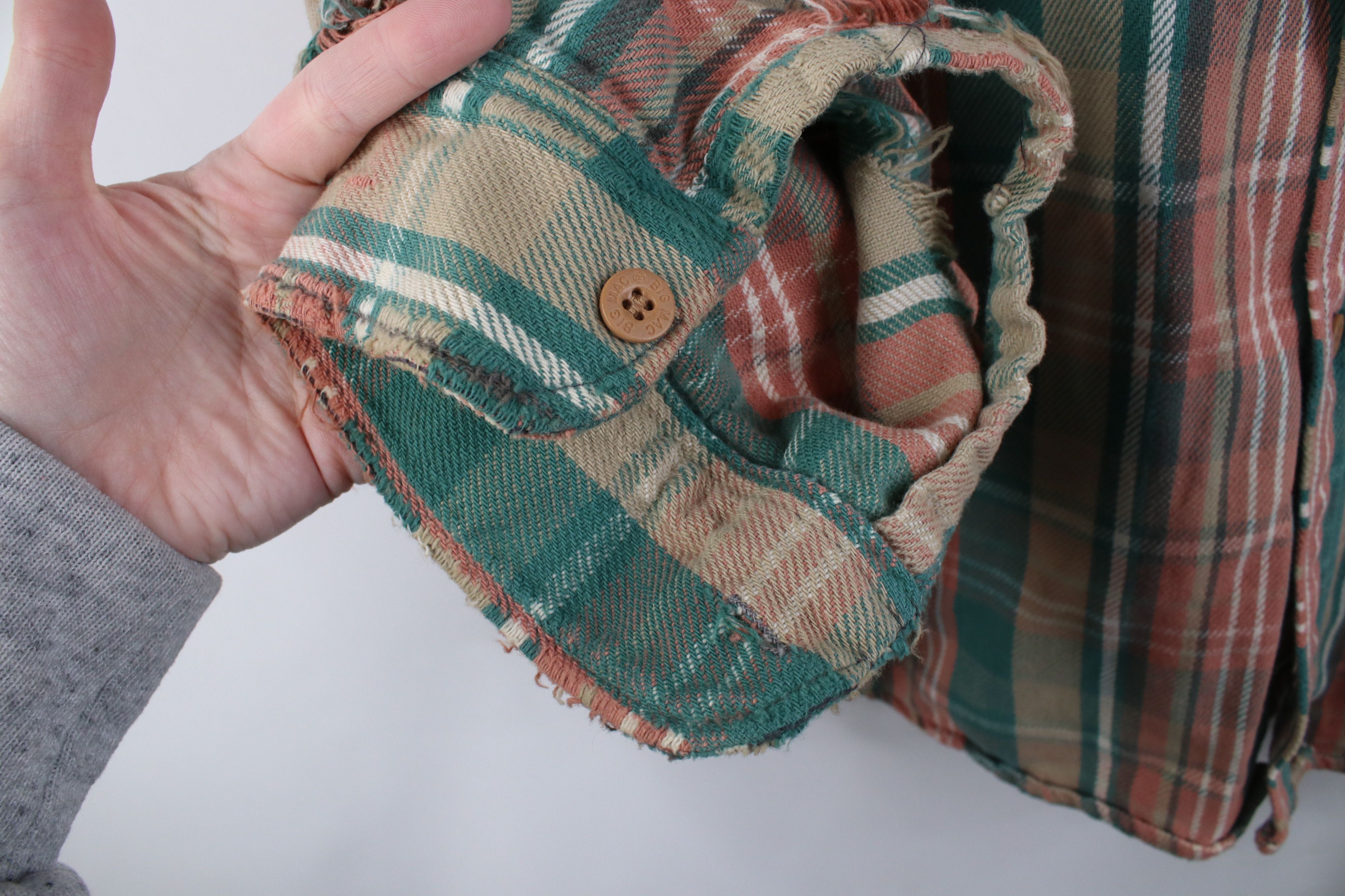 Vintage AS IS Vintage 70s Big Mac Collared Button Shirt Plaid USA Size US XL / EU 56 / 4 - 5 Thumbnail