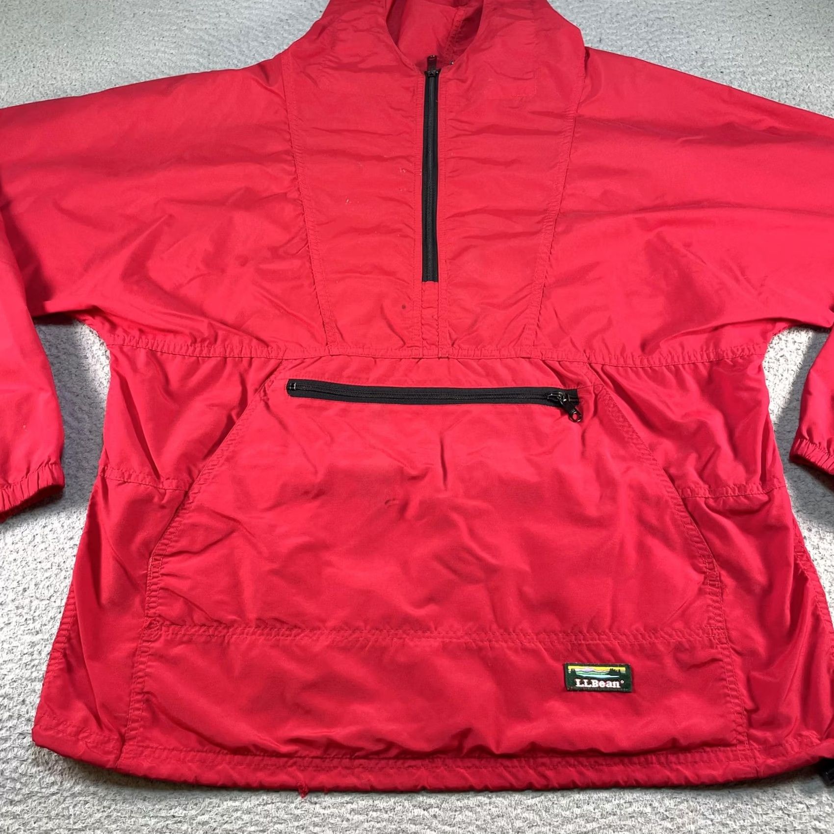 Vintage VINTAGE LL Bean Anorak Jacket Mens Large Red Nylon Hooded 1/4 Zip USA 90s Hiking Size US L / EU 52-54 / 3 - 2 Thumbnail