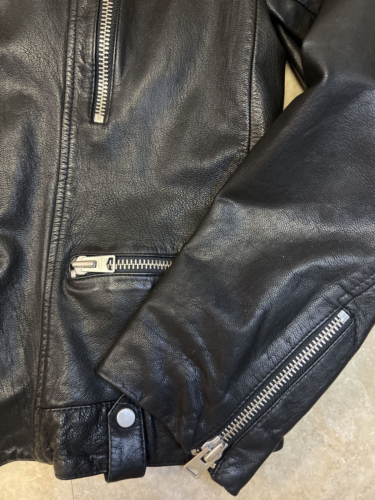 Allsaints Allsaints Black leather moto jacket Size US L / EU 52-54 / 3 - 5 Thumbnail