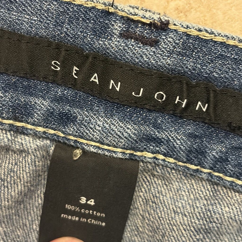 Sean John Sean John Men's Blue Denim Jeans Straight 34х30 Size US 34 / EU 50 - 2 Thumbnail
