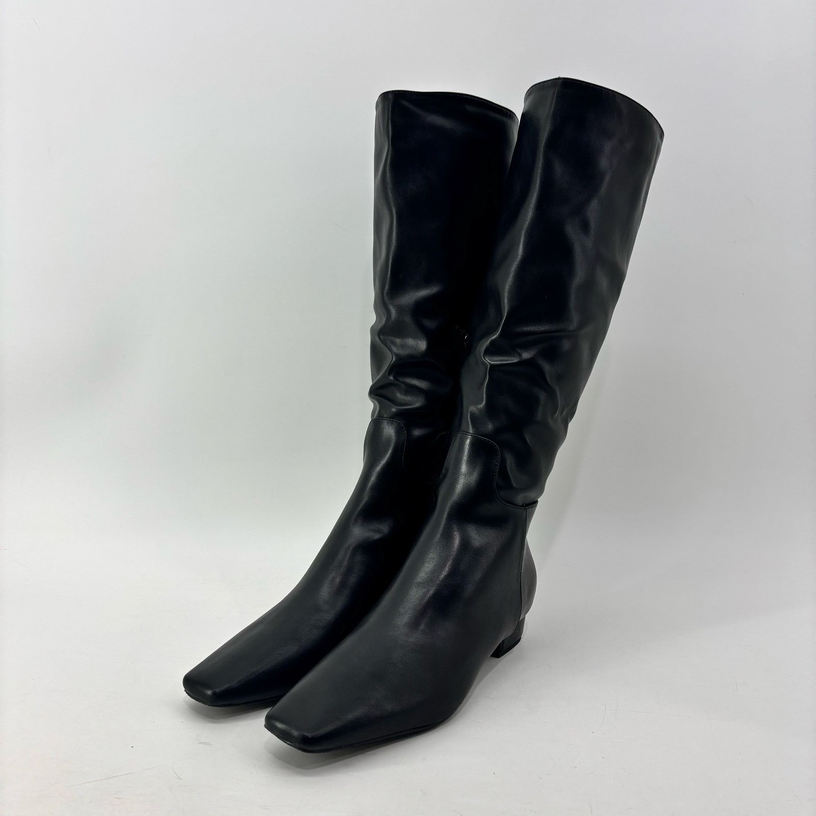 Other Beauty Cry Womens Size 8 Black Rider Boots Faux Leather Heel Size US 8 / IT 38 - 11 Thumbnail