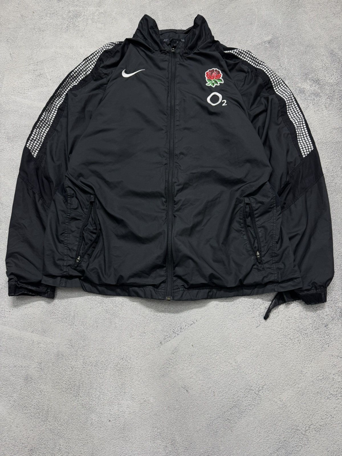 Nike Vintage Nike England O2 Rugby Full Zip Jacket Rose Size US L / EU 52-54 / 3 - 7 Thumbnail