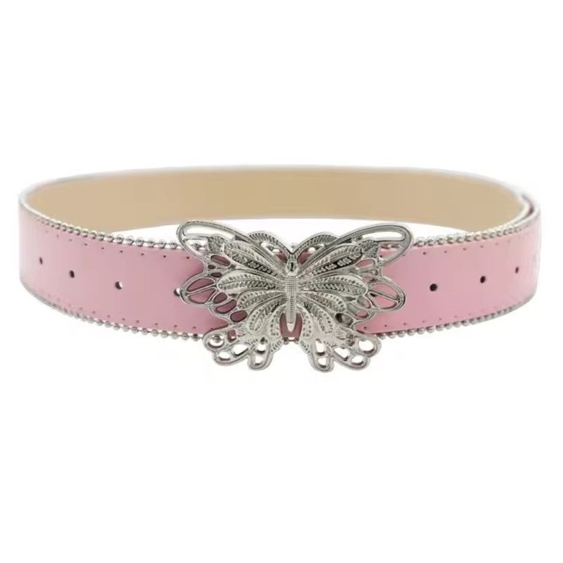 Cowboy Equipment Butterfly Buckle Pu Leather Belt Size ONE SIZE - 2 Thumbnail