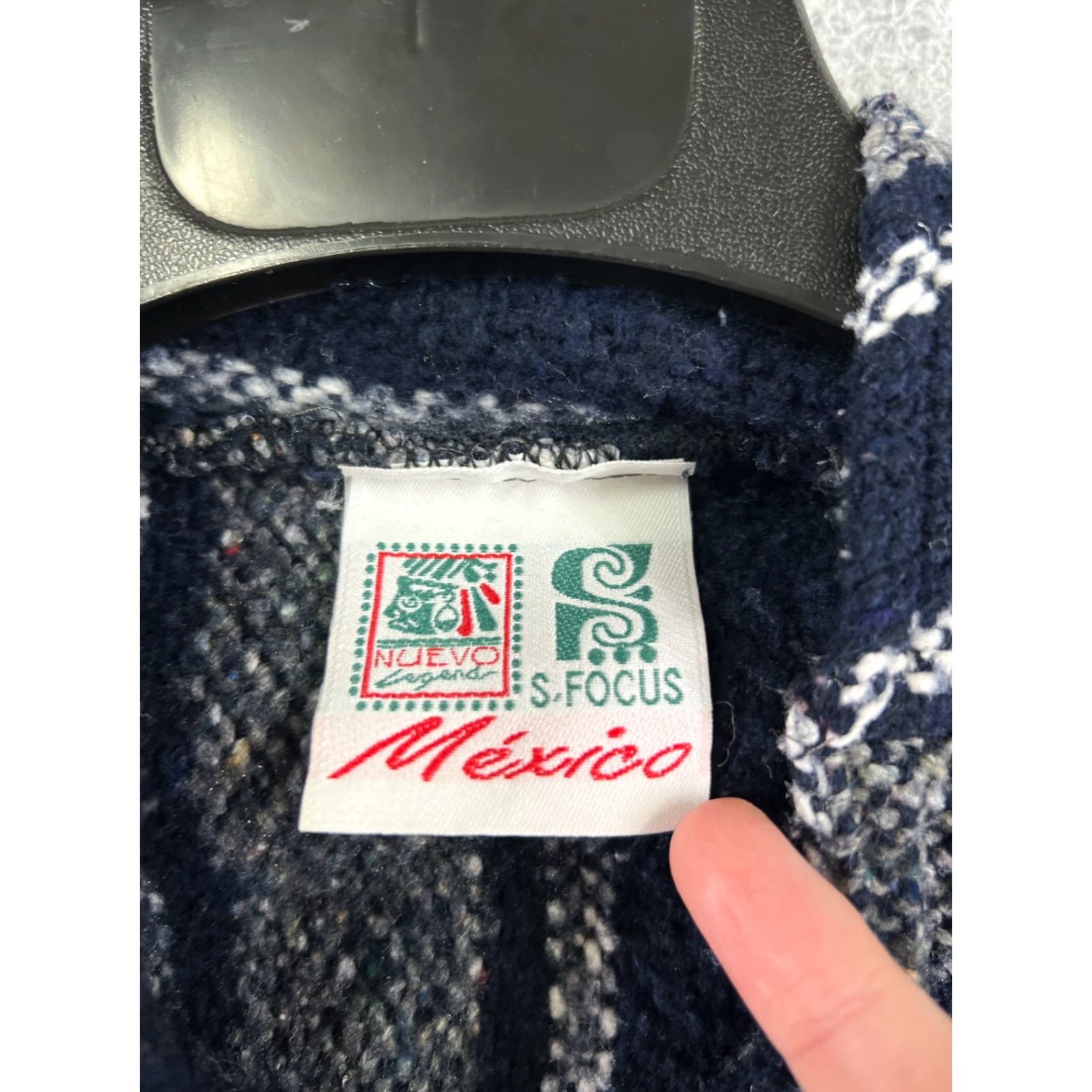 Vintage S.Focus Baja Hoodie Mens Medium Graphite Gray Acrylic Blend Neuvo Legend Mexico Neuvo Size US M / EU 48-50 / 2 - 3 Thumbnail