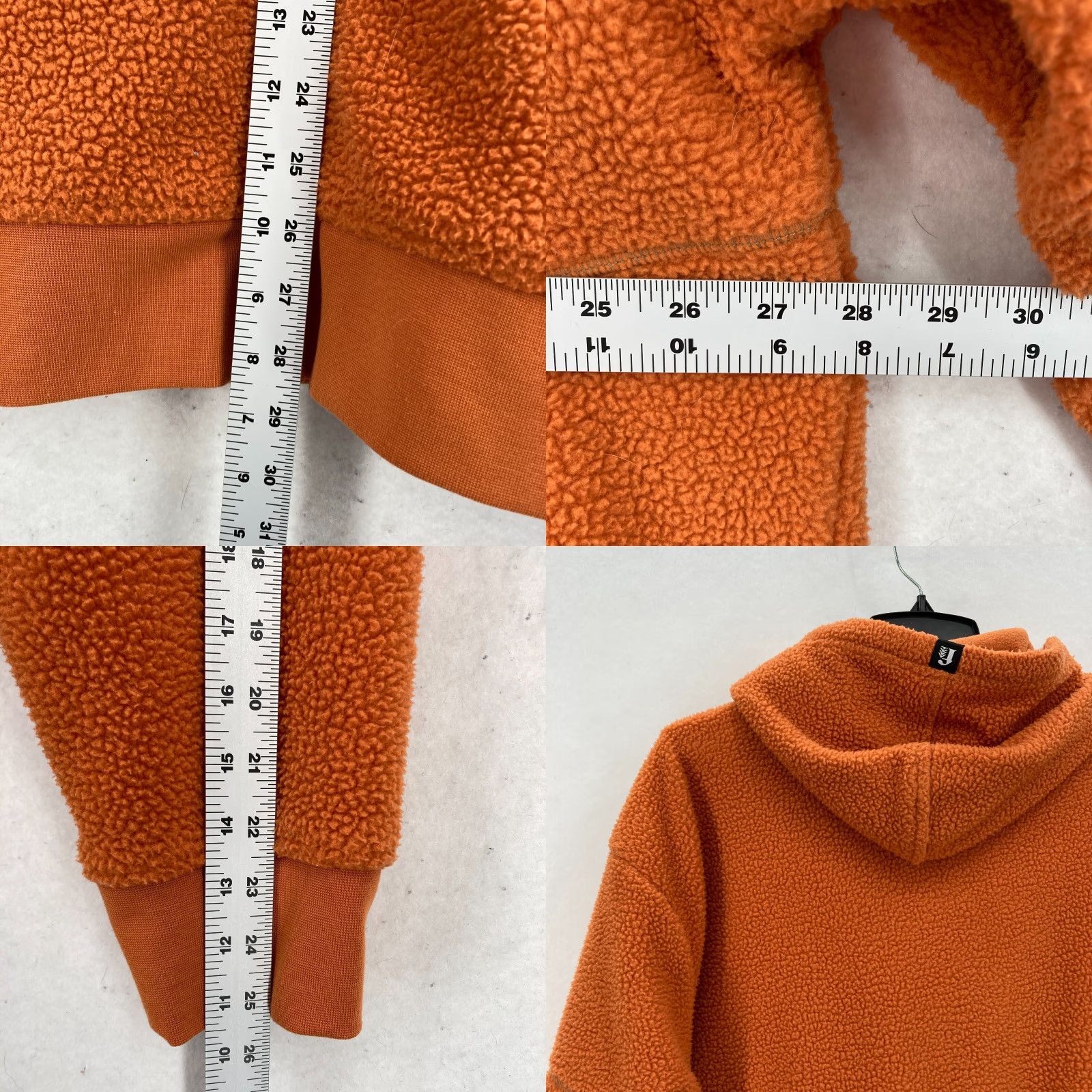 Bonobos Bonobos Fielder Fleece Full Zip Hooded Jacket Mens 2XL Burnt Orange Drawstring Size US XXL / EU 58 / 5 - 8 Thumbnail