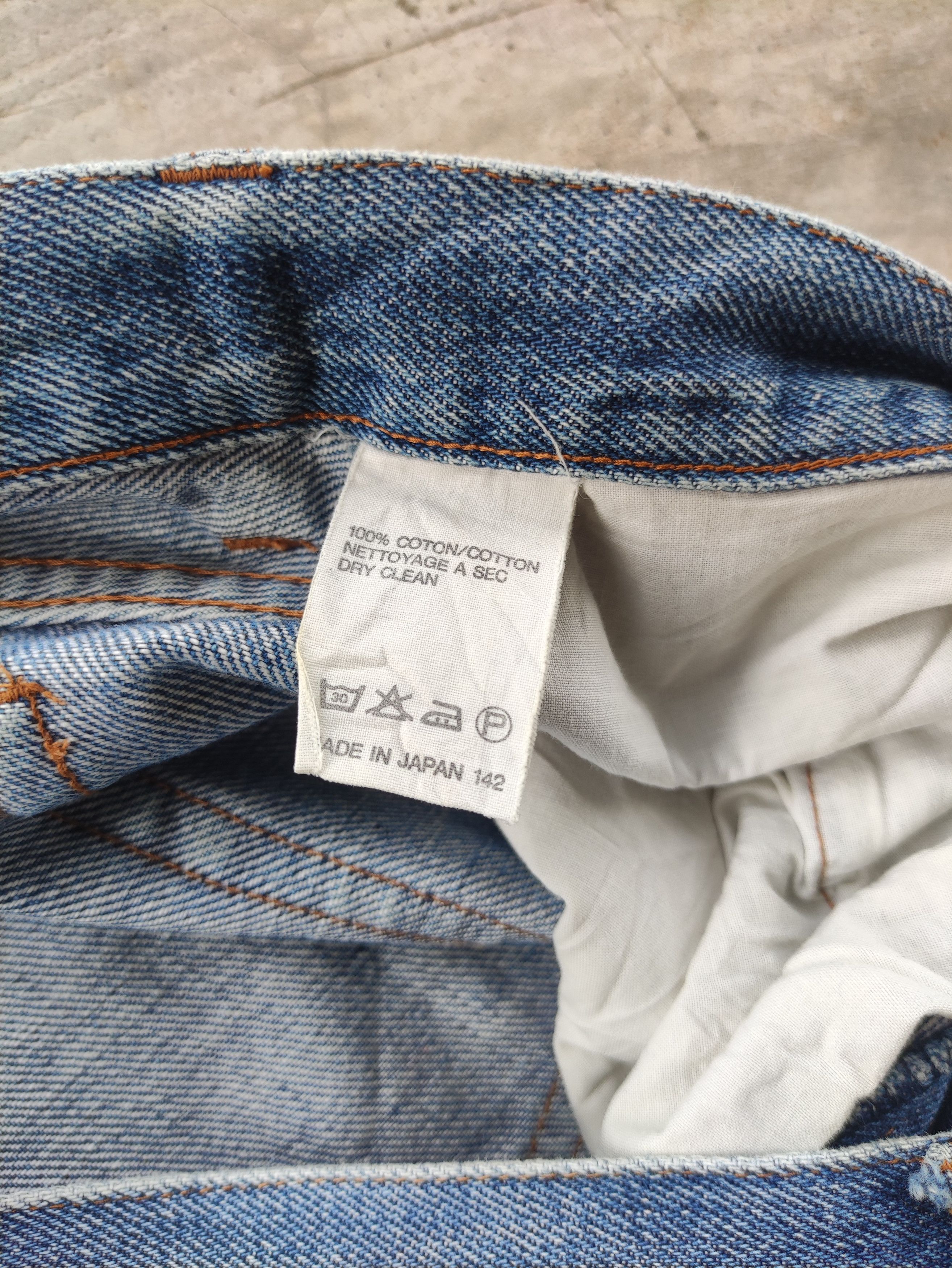 A.P.C. Vintage APC Button Selvedge Jean Distressed Faded Denim Size US 33 - 7 Thumbnail