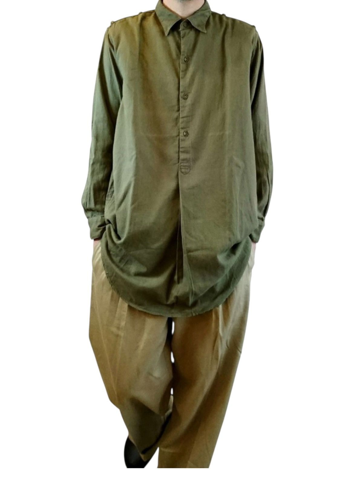 Very Rare 1960s Czech Republic Granpa Military Shirt
