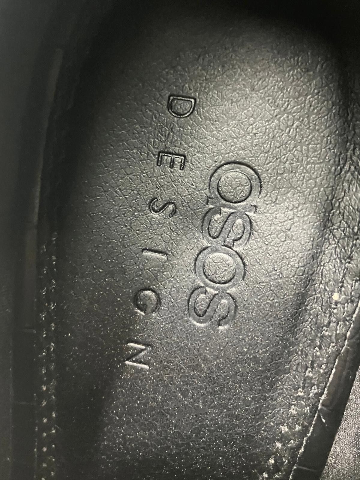 Asos ASOS Design Croc Embossed Platform Loafers Black UK4 Size US 4 / IT 34 - 8 Thumbnail