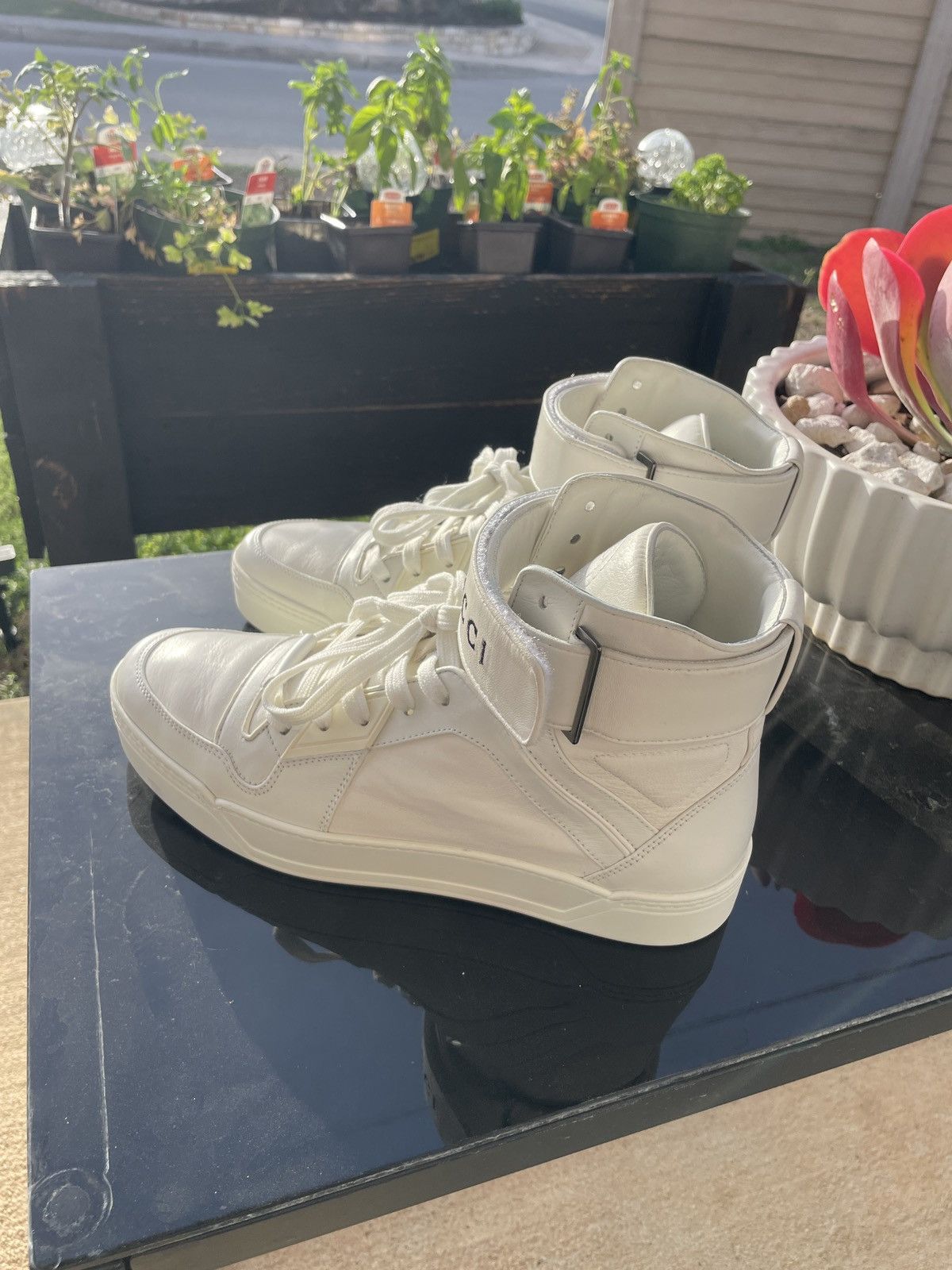 Gucci Miro Soft/Nappa Pantoufle (Bianco Great white) Size US 9.5 / EU 42-43 - 13 Thumbnail