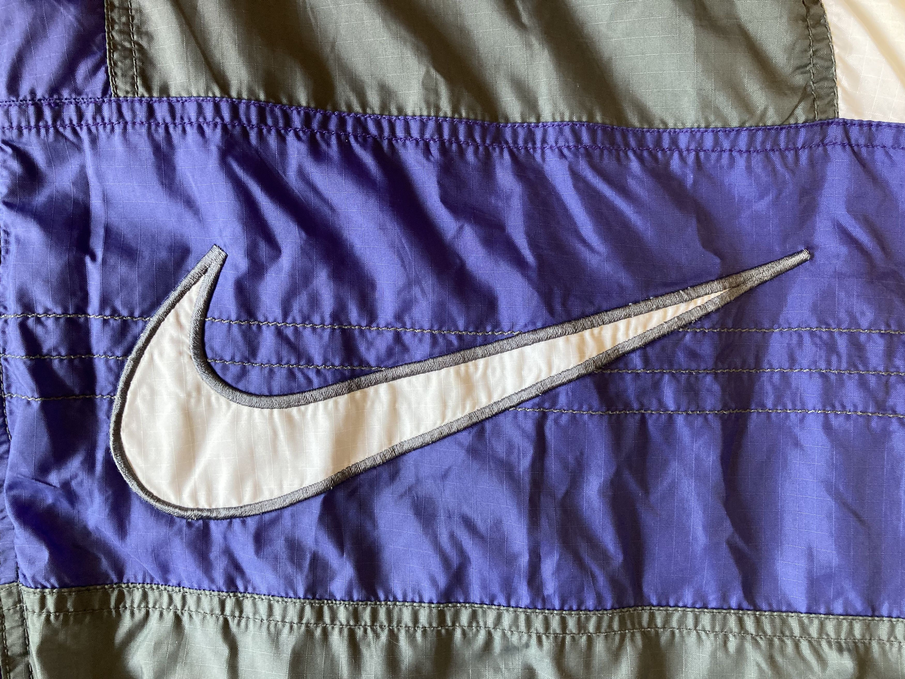 Nike × Vintage Vintage 90-S Nike Big Swoosh Baggy Track Jacket Size US L / EU 52-54 / 3 - 6 Thumbnail
