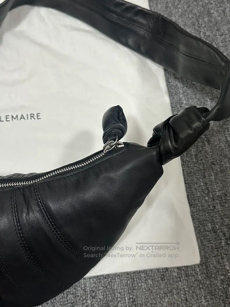 Lemaire LEMAIRE Small Black Leather Horn Bag Size ONE SIZE - 4 Thumbnail