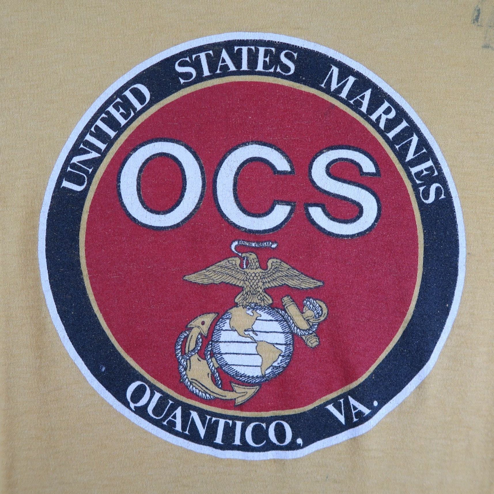 Vintage VINTAGE US Marine Corps OSC T Shirt Mens L Yellow 80s Stitch USA 1980s Graphic Print Crew Neck Short Sleeve Boys/Girls? Size US L / EU 52-54 / 3 - 3 Thumbnail
