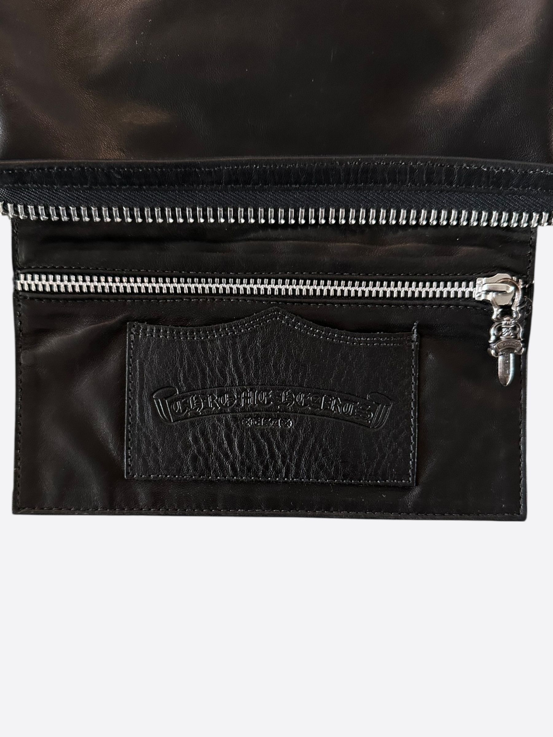 Chrome Hearts Chrome Hearts Black Fleur Leather Pouch Size ONE SIZE - 6 Thumbnail