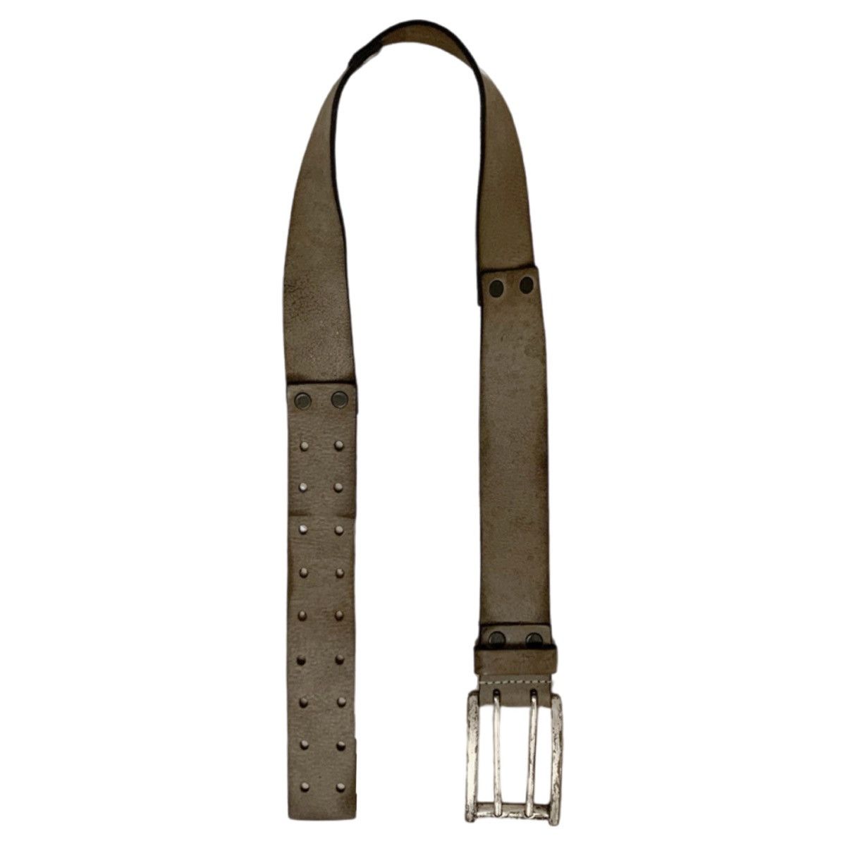 Vintage archive handmade leather beige belt Size ONE SIZE - 2 Thumbnail