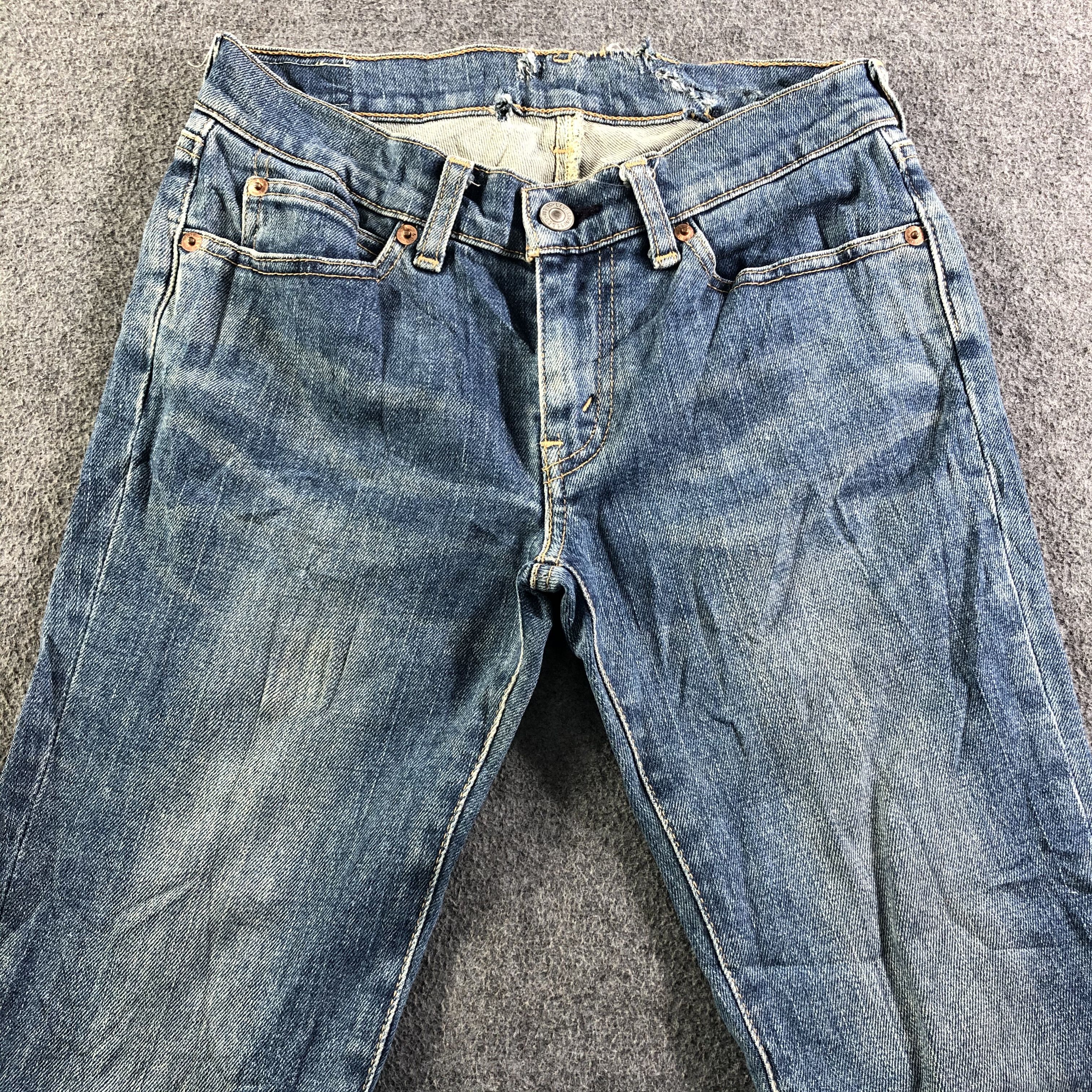 Levi's Vintage Blue Wash Levis 522 Jeans-J3897 Size US 27 - 3 Thumbnail