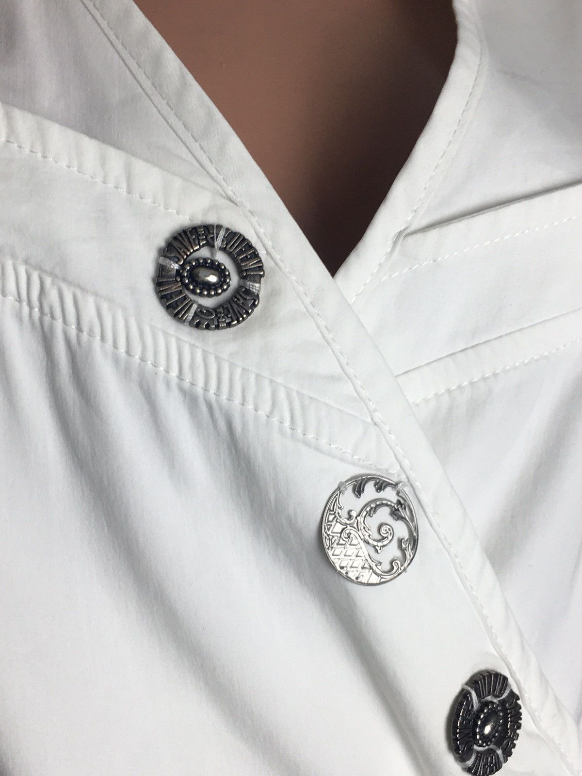 Other Save the Queen Cotton Metal Buttons Womens Blouse Shirt L Size L / US 10 / IT 46 - 10 Thumbnail