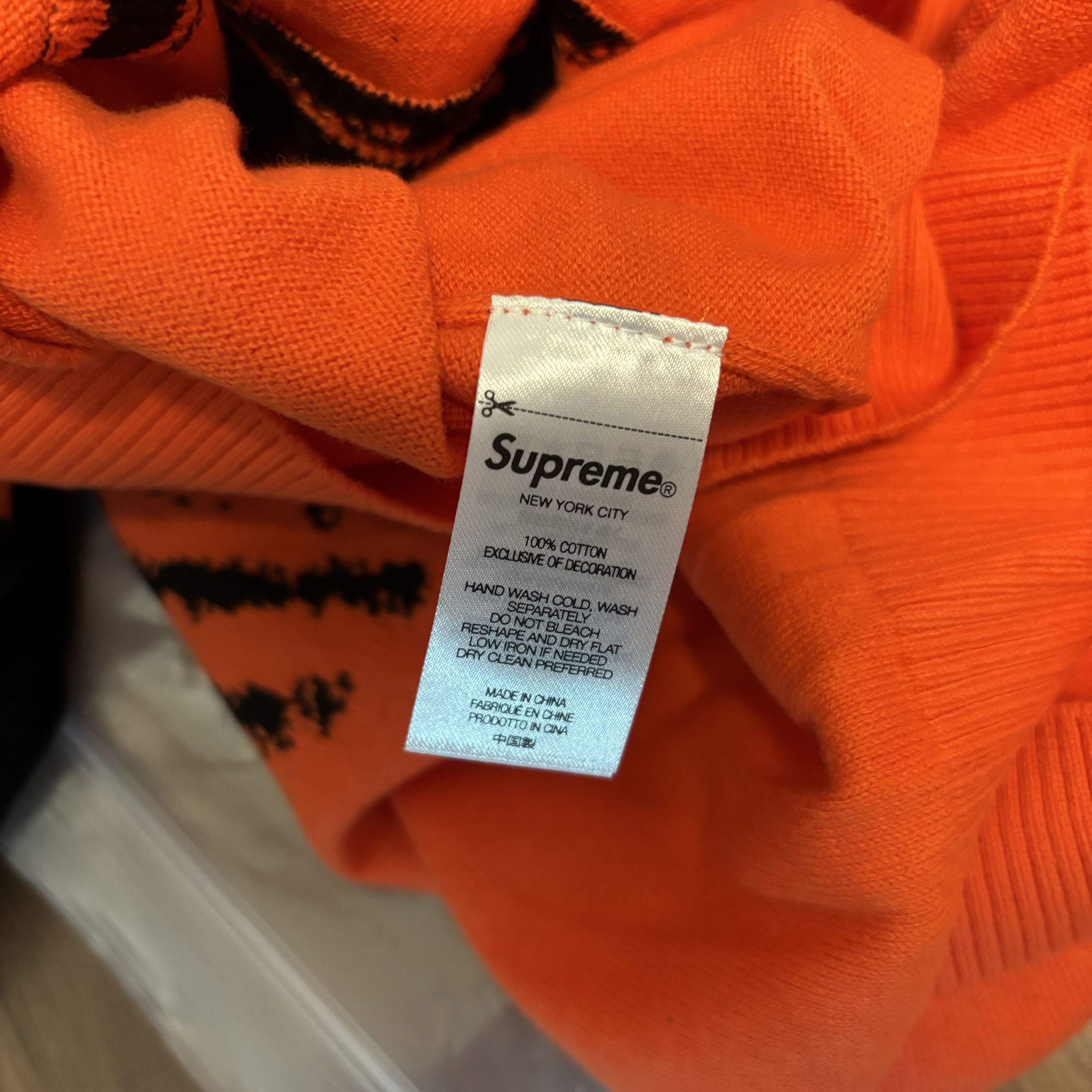 Supreme Supreme Big Cats Jacquard L/S Top Orange - 23SS Size US L / EU 52-54 / 3 - 6 Thumbnail