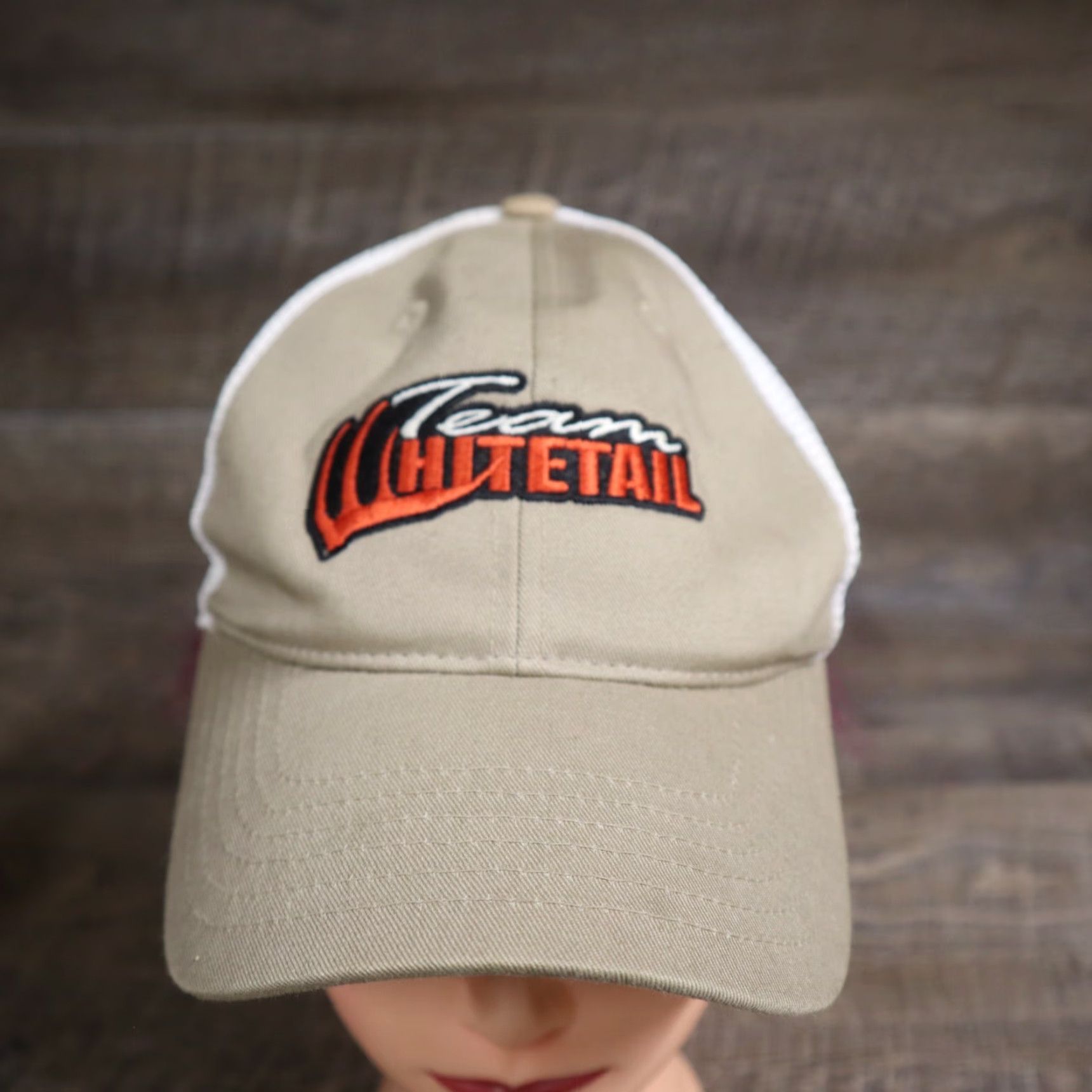 Logo 7 Whitetails Hat Baseball Cap Adjustable Mens Tan Cotton Canvas Deer Logo Hunting Size ONE SIZE - 2 Thumbnail