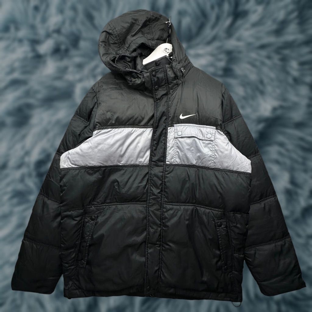Nike Nike Stowage Down Puffer Jacket Coat Hooded XL Mens Black 477125-010 HOLES Size US XL / EU 56 / 4 - 1 Thumbnail