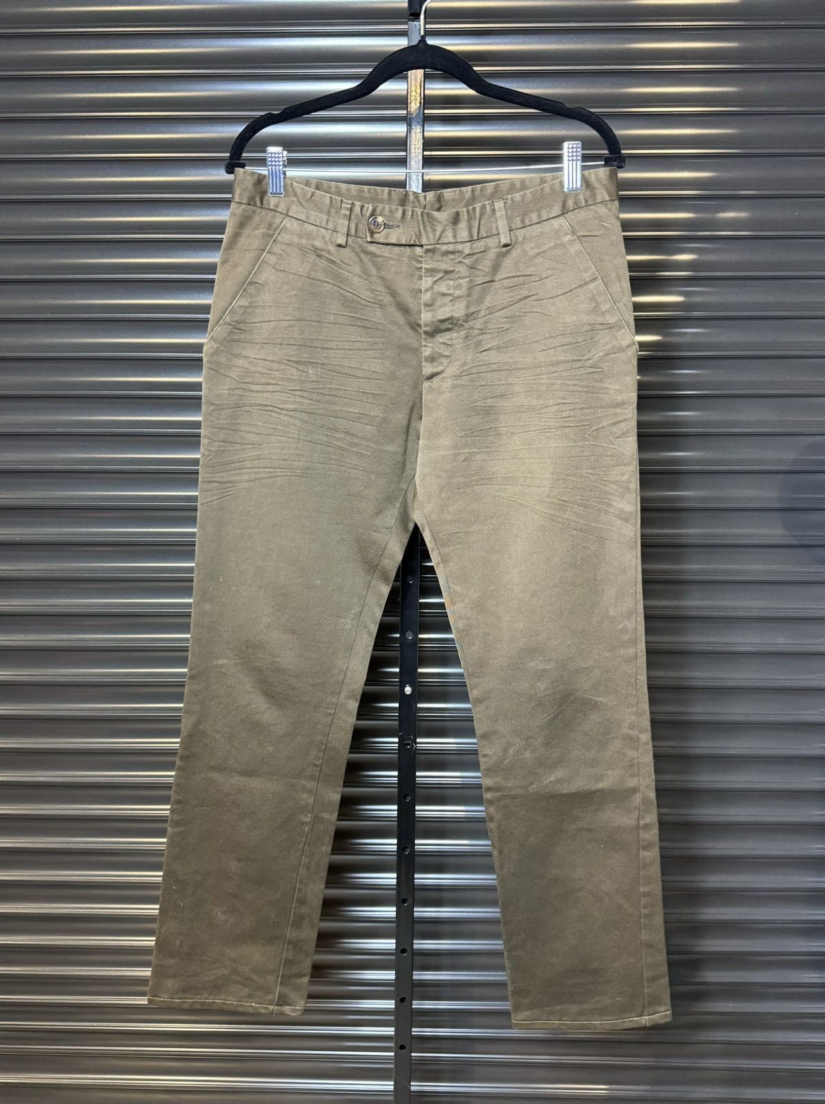 Dior × Hedi Slimane Dior Homme Brown Waxed Canvas Pants - 50 Size US 32 / EU 48 - 1 Thumbnail