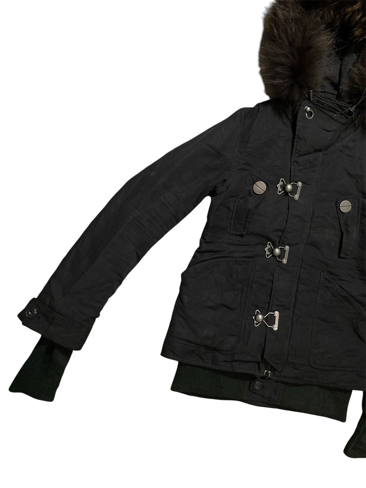 Sly Military Studded Fur Jacket lgb style