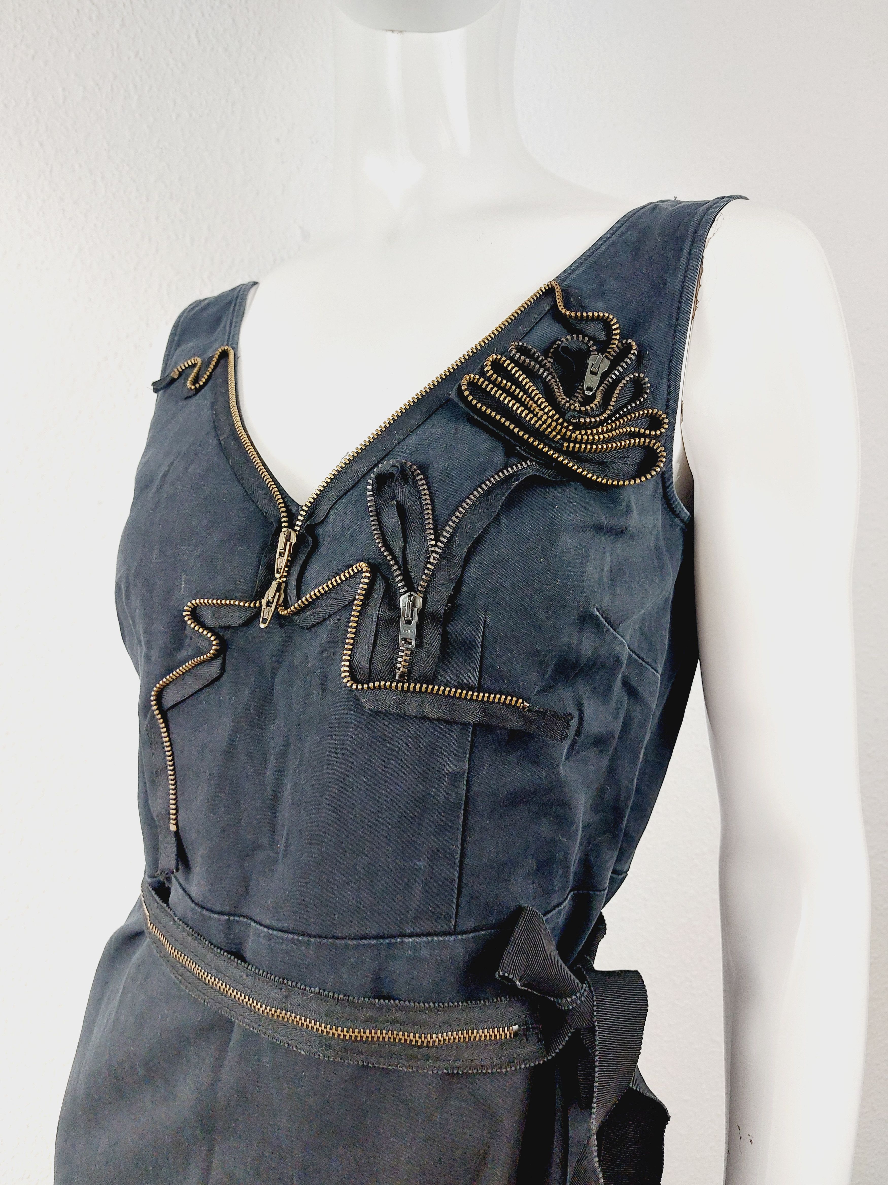 Moschino Moschino Cheap and Chic Zip Zipper Denim Jeans Midi Dress Size S / US 4 / IT 40 - 3 Thumbnail