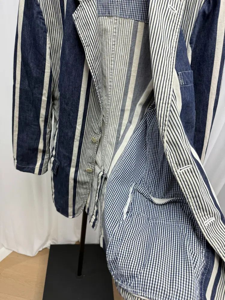 Comme Des Garcons Homme Stripes Denim Blazer Jacket-2507