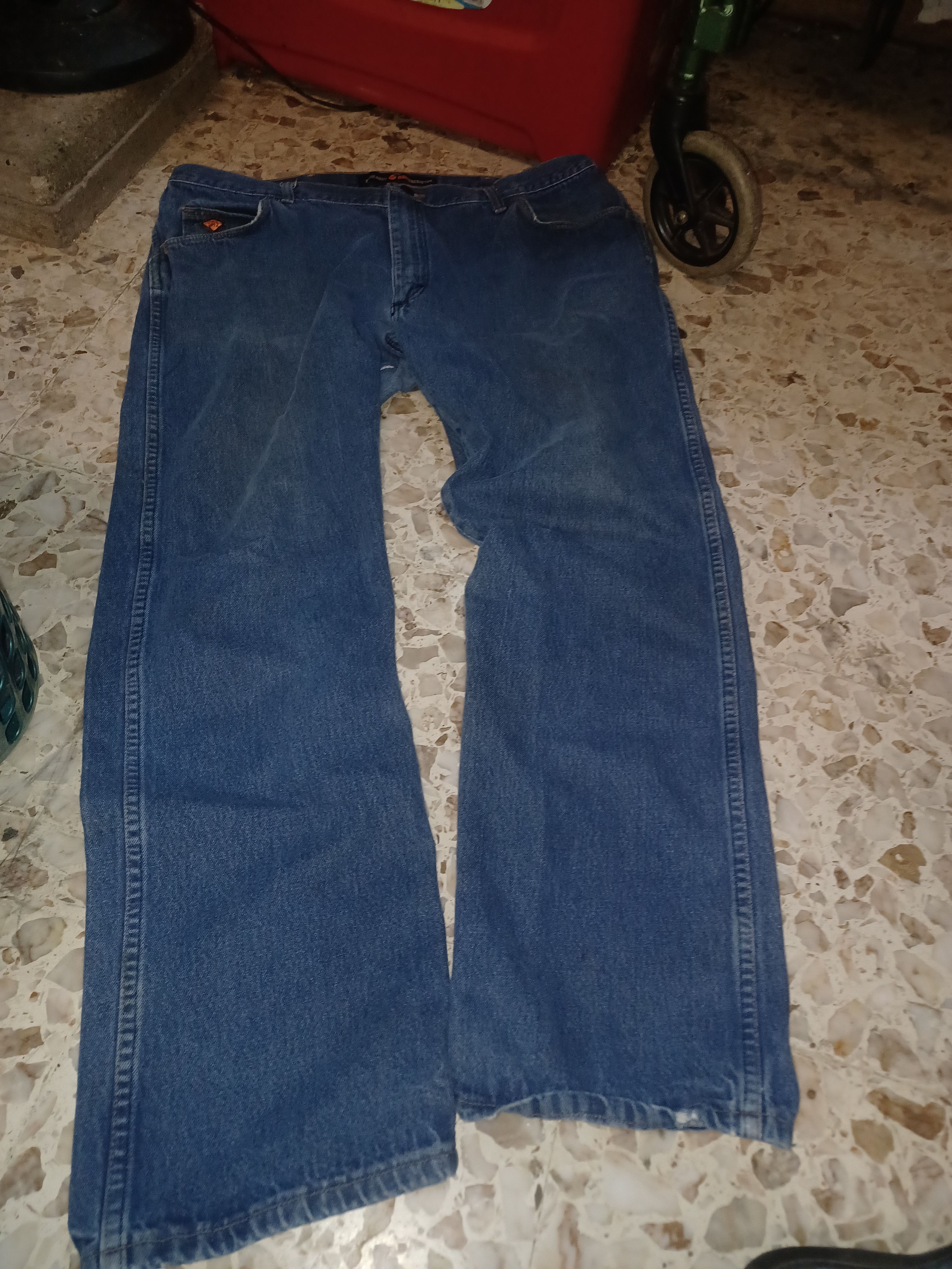 Wrangler Wrangler 47 Regular Fit FR Men's Blue Jeans 40 x 32 Size US 40 / EU 56 - 1 Thumbnail