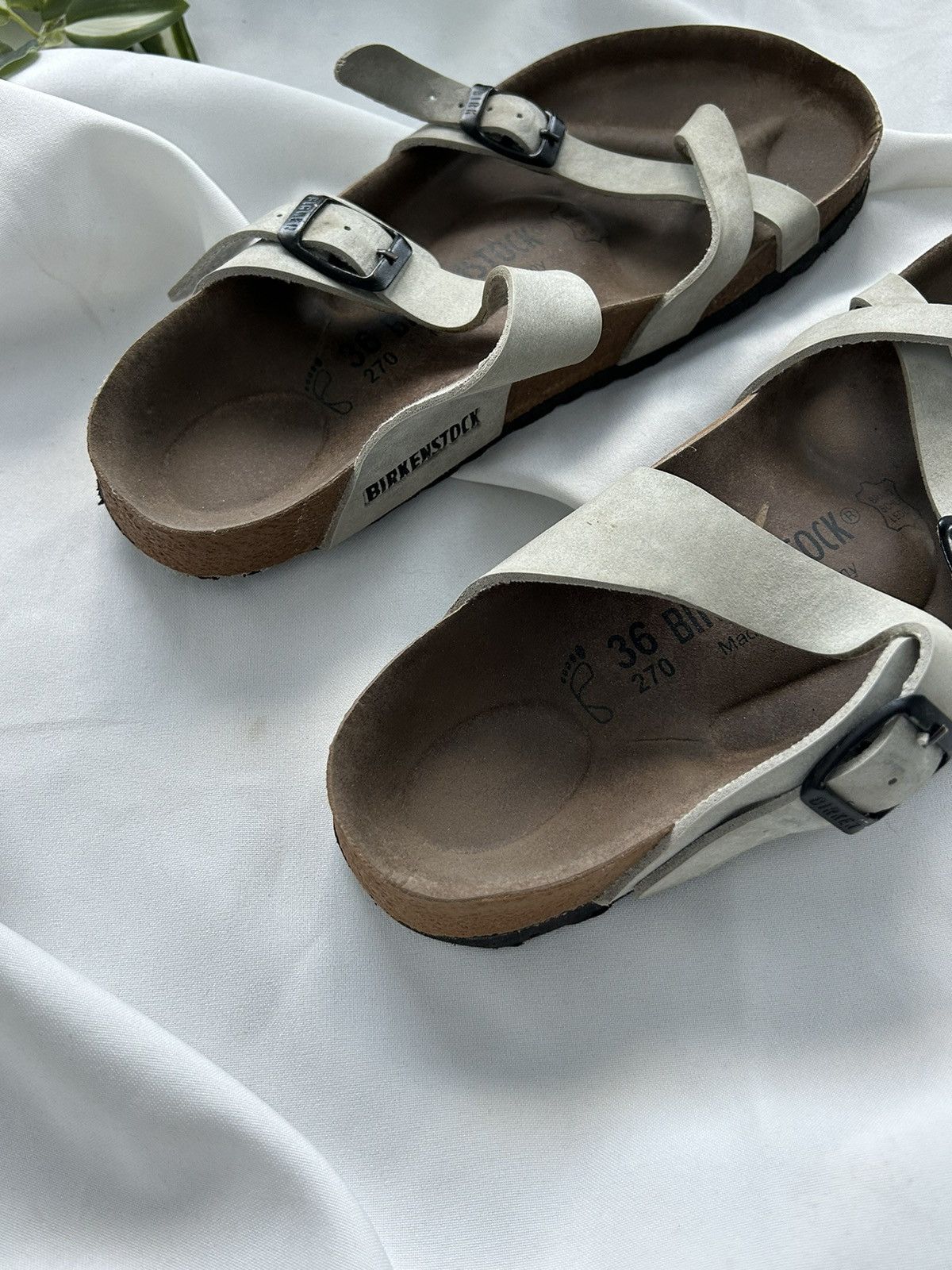 Birkenstock Birkenstock Suede Gray Leather Streetwear Sandals Size US 6 / IT 36 - 3 Thumbnail
