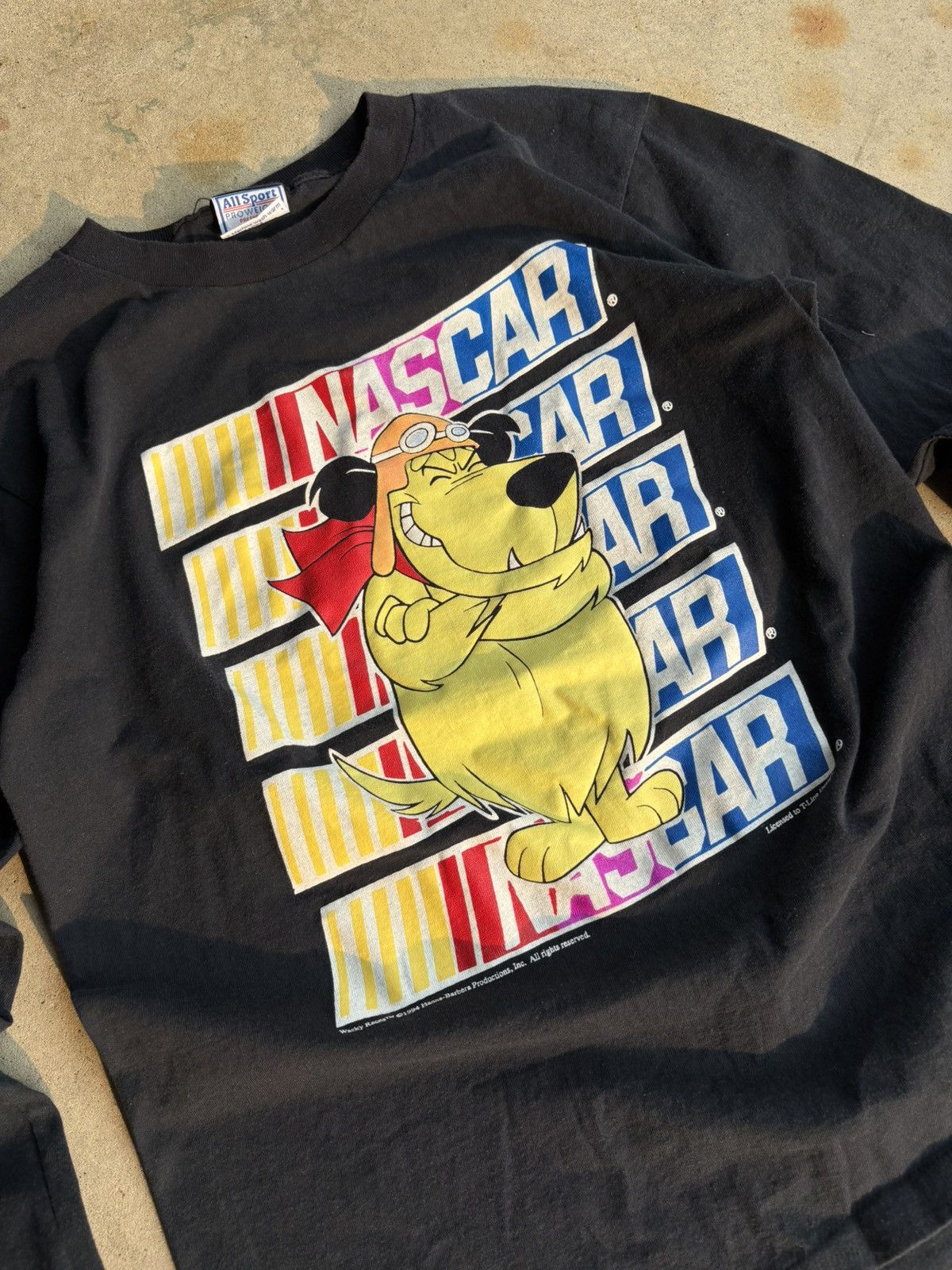 NASCAR Crazy 1994 Wacky Races Hanna Barbera Nascar Longsleeve Size US L / EU 52-54 / 3 - 3 Thumbnail
