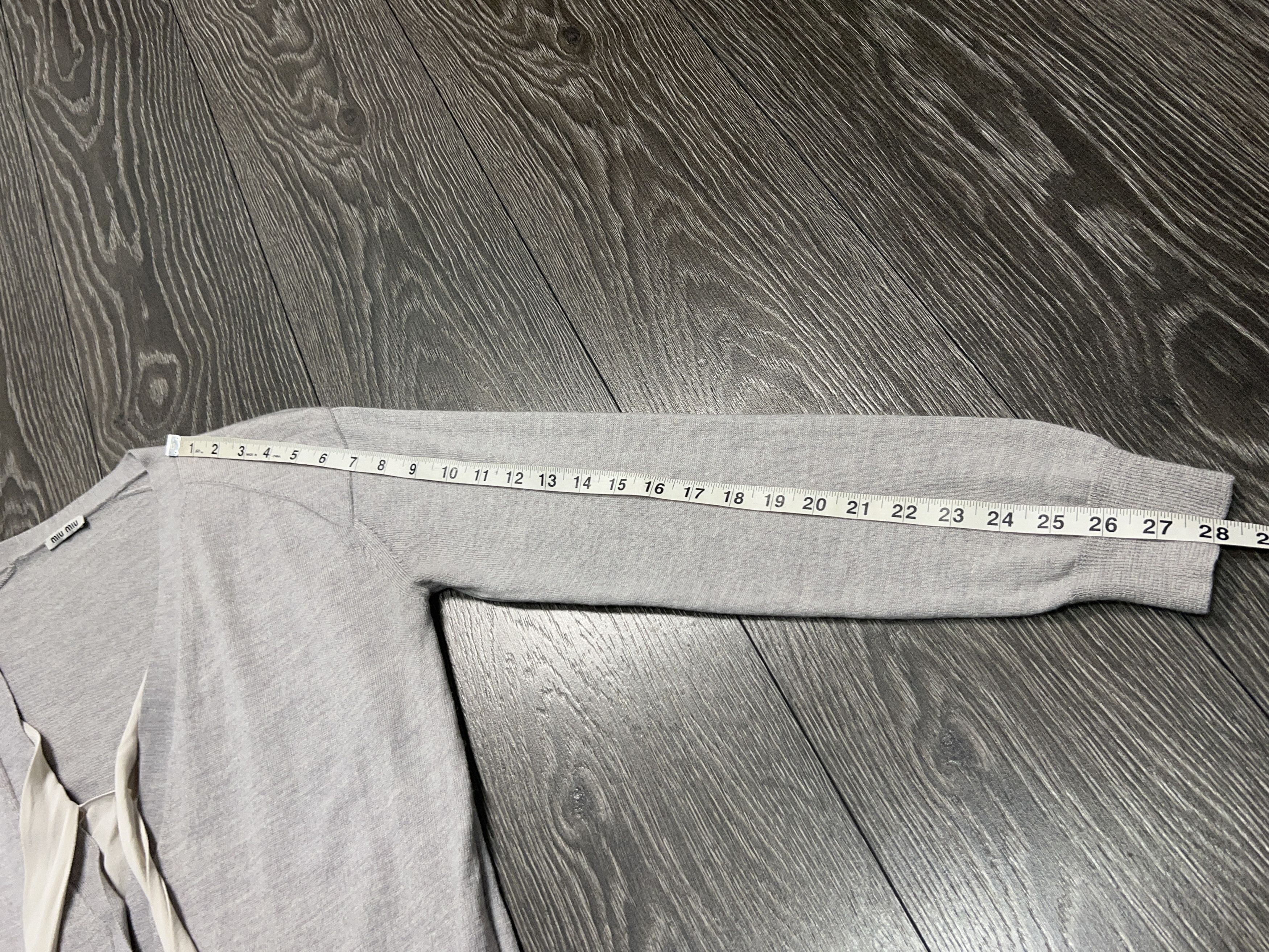 Miu Miu Gray Button Cardigan Bow Style Pullover Sweater Size M/L Size M / US 6-8 / IT 42-44 - 13 Thumbnail