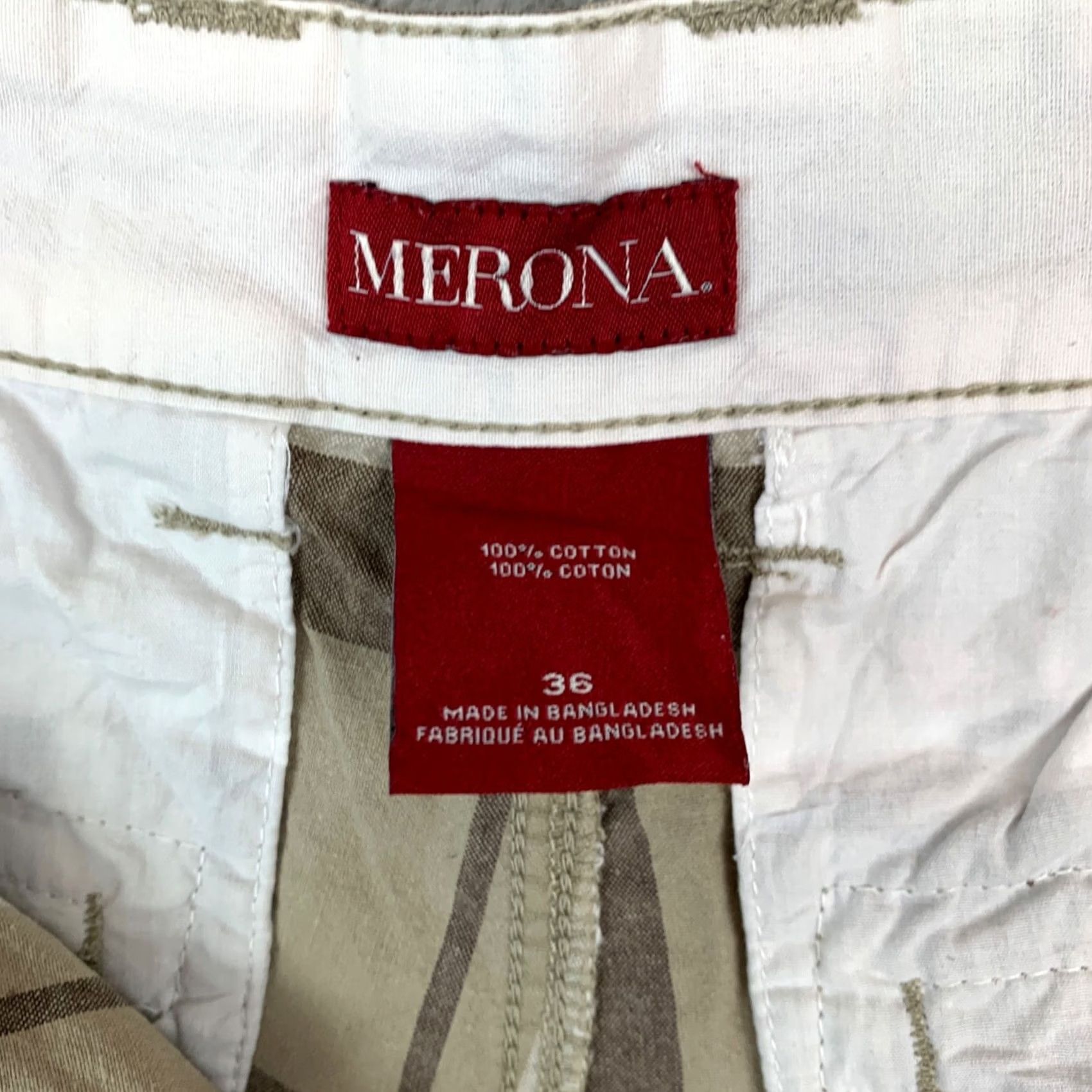 Vintage Urban Pipeline Cargo Shorts Mens Size 36 Check Cotton Workwear Pockets, Men's — image 5 of 6