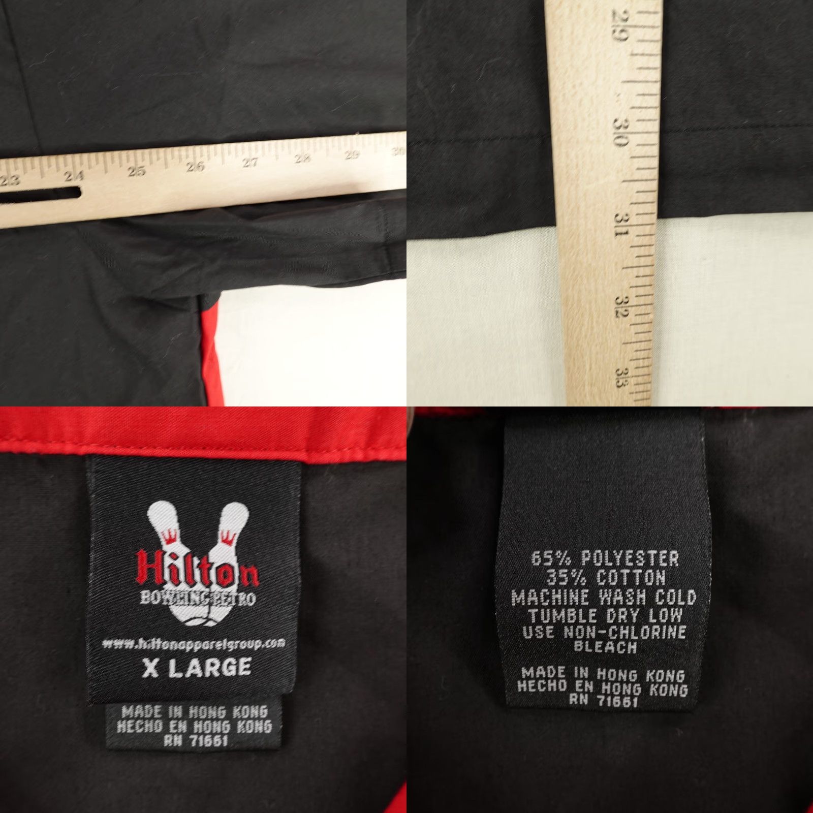 Vintage Hilton Mens XL Red Black Retro VH1 Rockabilly Button Up Shirt Size US XL / EU 56 / 4 - 8 Thumbnail