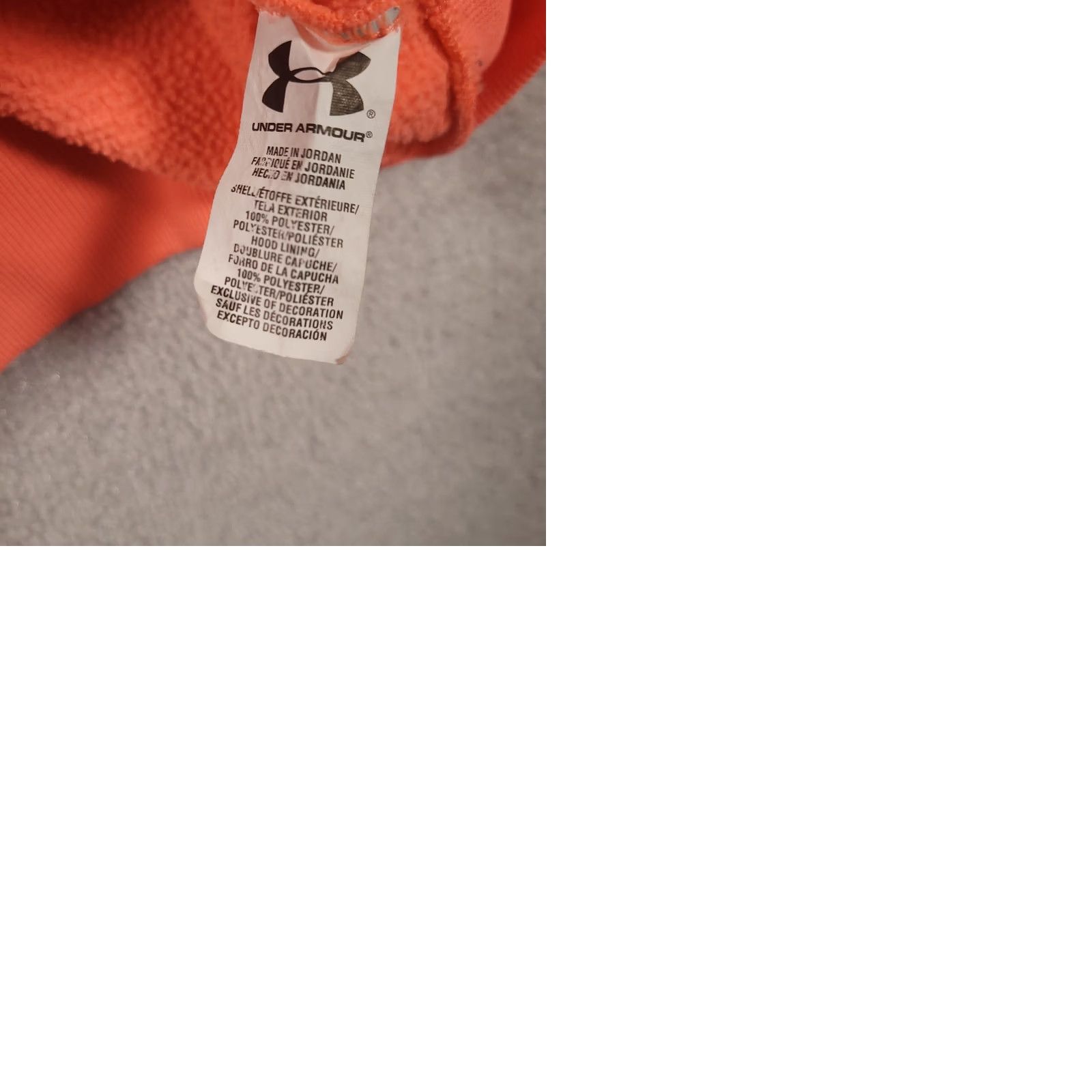 Under Armour Under Armour Hoodie Womens L Orange Fleece Hooded Sweatshirt Embroidered Logo Size L / US 10 / IT 46 - 9 Thumbnail