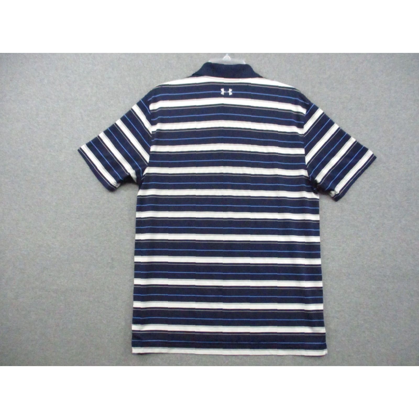 Under Armour Under Armour Shirt Medium Men Polo Heat Gear Loose Golf Short Sleeve Striped Blue logo Breathable Golf Size US M / EU 48-50 / 2 - 6 Thumbnail