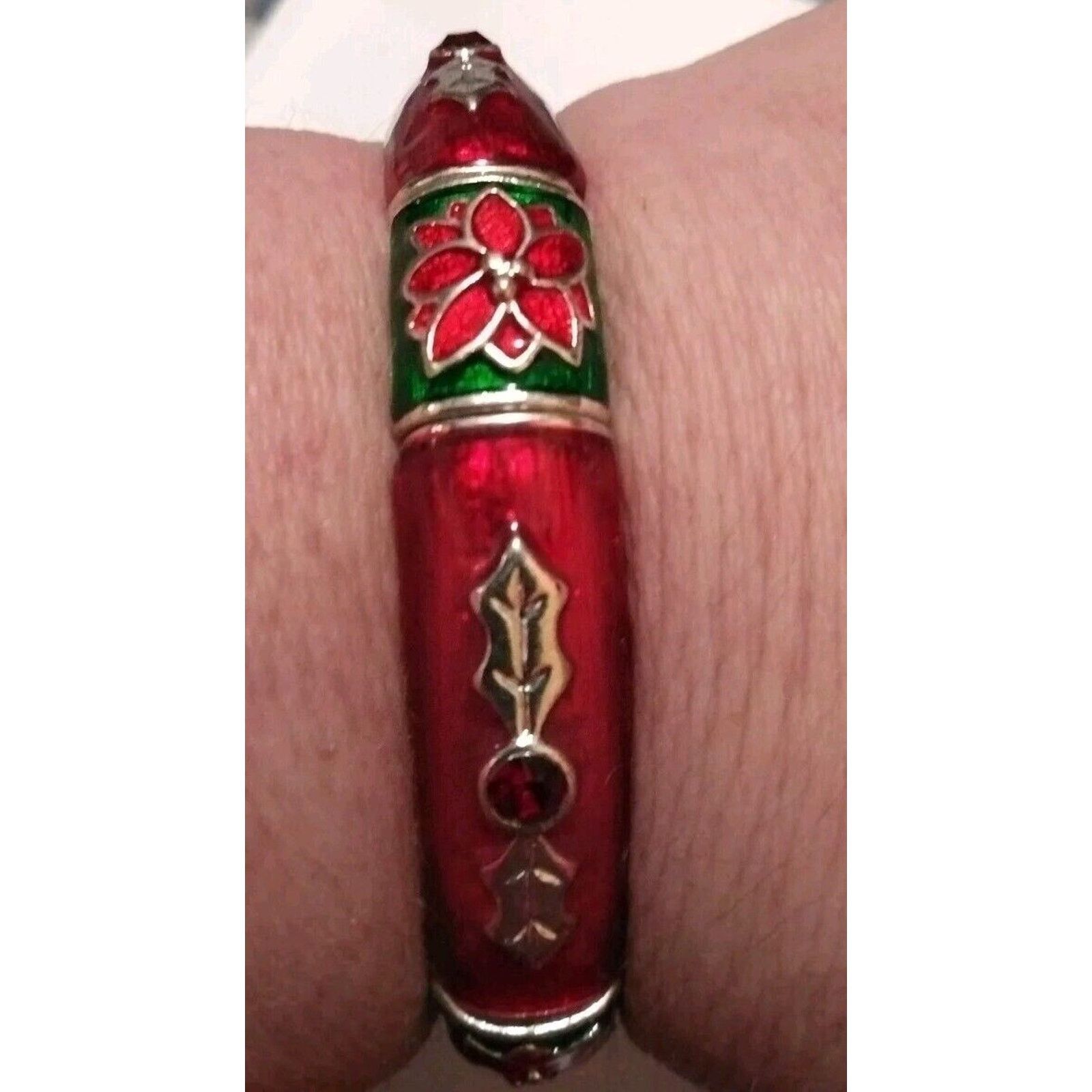 Other Joyland Enamel Rhinestone Stretch Bracelet Christmas Size ONE SIZE - 1 Thumbnail