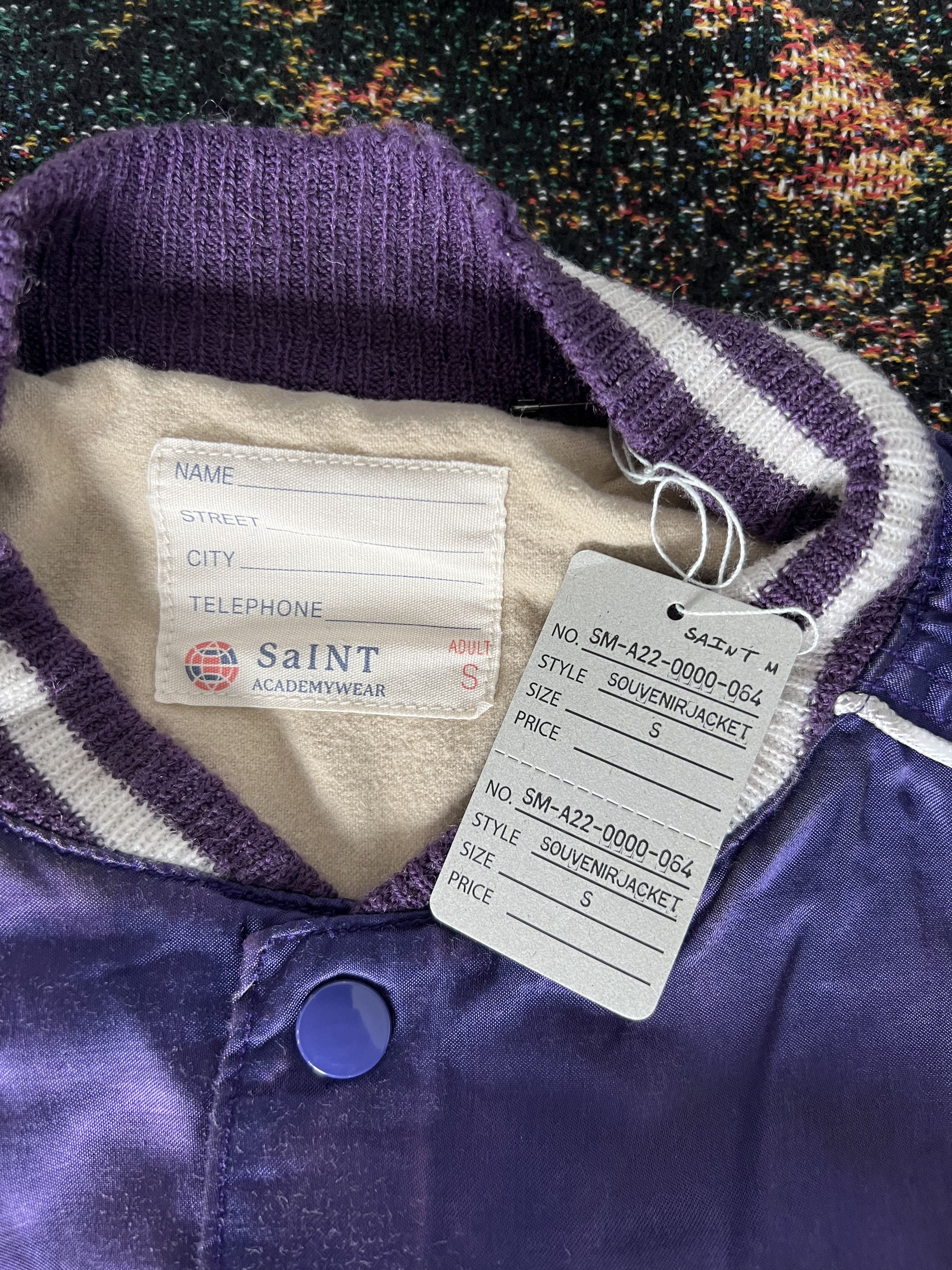 Saint Michael Saint Michael Satin Stadium Jacket in Purple Size US S / EU 44-46 / 1 - 11 Thumbnail