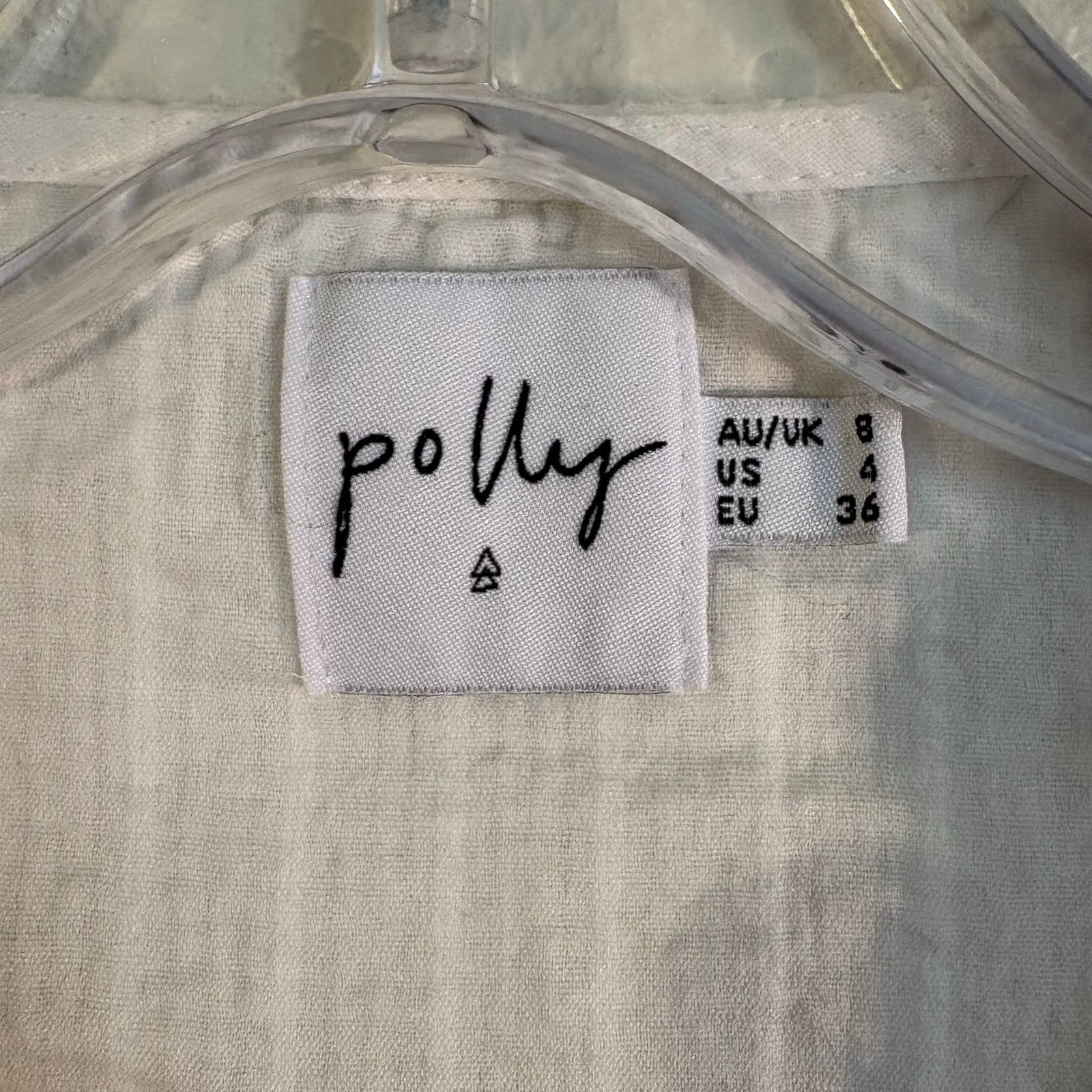 Other White Polly Blouse With Lace Detail 100% Cotton Crop Size S / US 4 / IT 40 - 3 Thumbnail