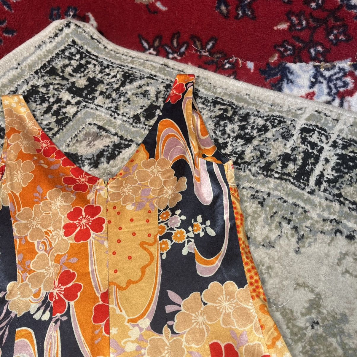 Dolce & Gabbana Dolce & Gabbana Dress 2000s Archive Y2K Floral Kimono Satin Size M / US 6-8 / IT 42-44 - 11 Thumbnail